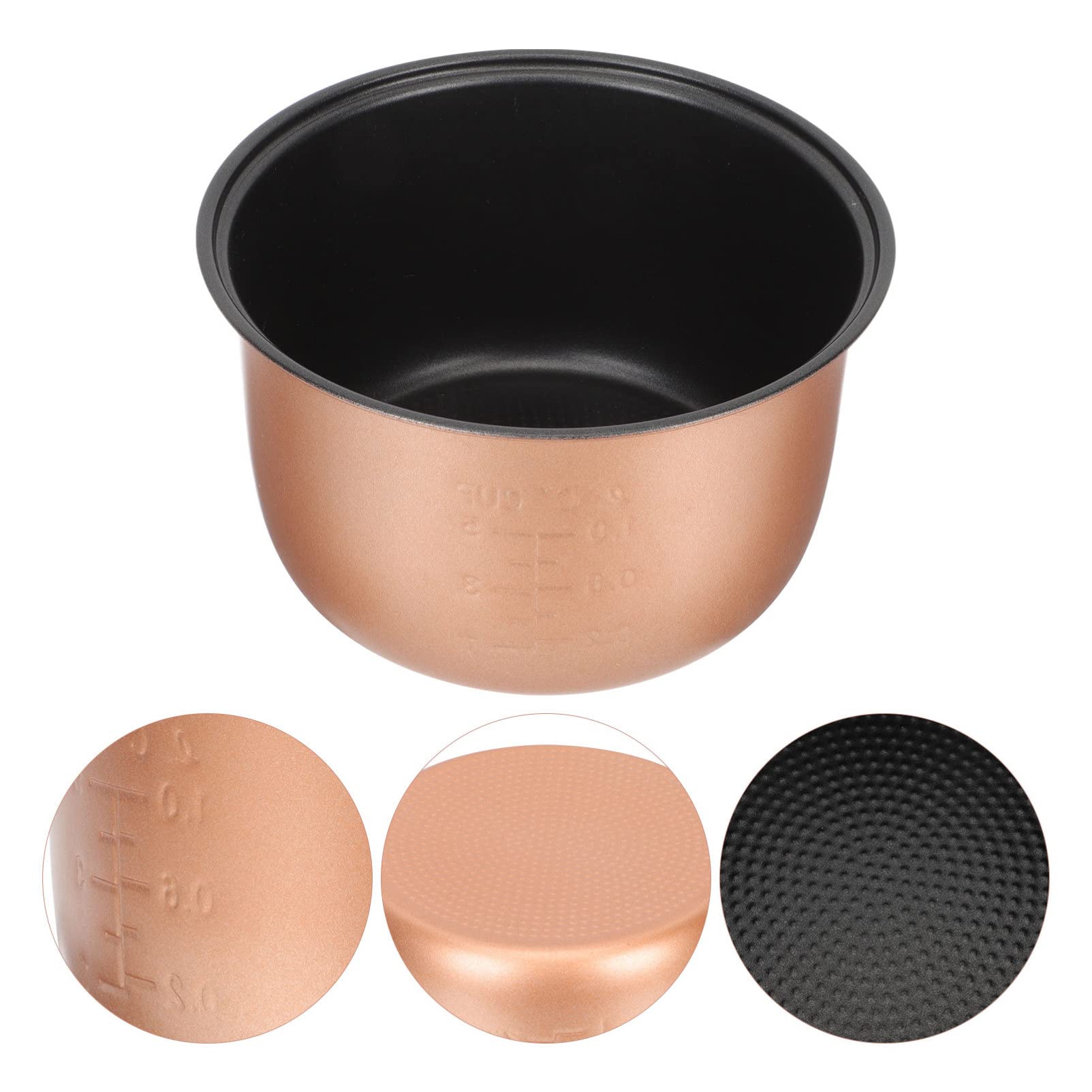 BestonZON 2L Universal Rice Cooker Inner Pot Replacement - Non-Stick Cooking Pot Liner for Electric Rice Cookers - Perfect for Sticky Rice, White Rice & Meal Prep (Home & Office Use)