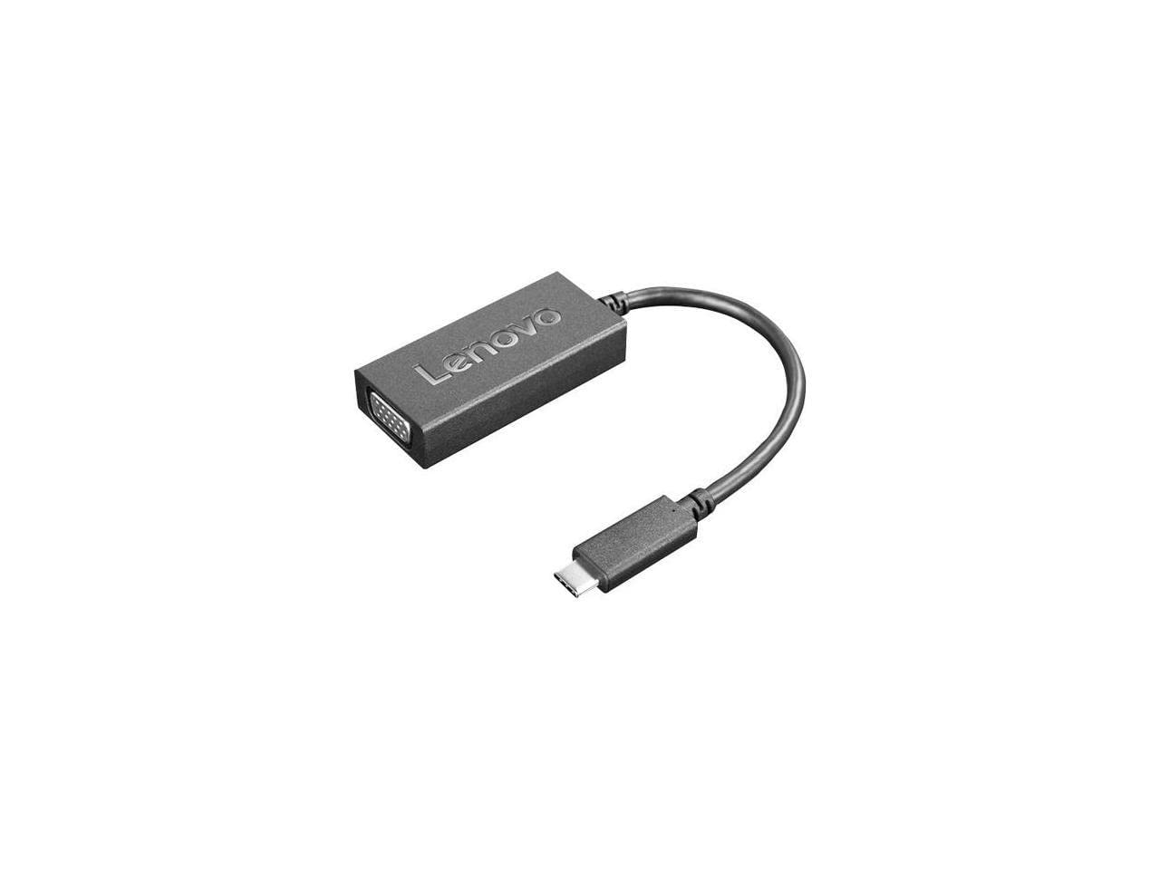 Lenovo USB-C to VGA Adapter - 4K Video Converter for MacBook Pro, Dell XPS, HP Laptop - Connect to Monitor, Projector for Work Presentations & Home Theater