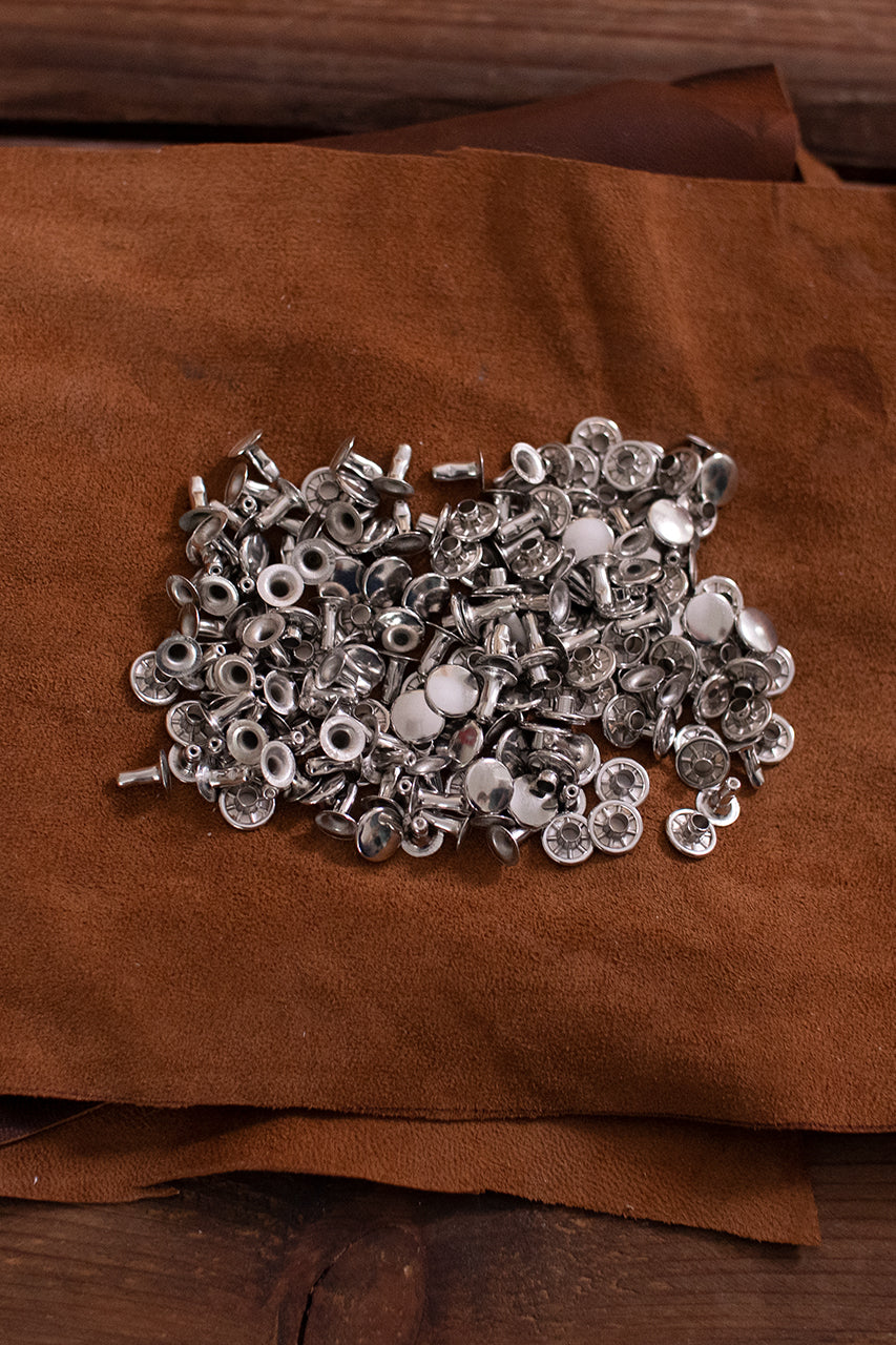 Nickel-Free Iron Hollow Rivet KØ9.2 x L8.0 mm - Durable Fasteners for Leather Craft, DIY Projects & Industrial Applications