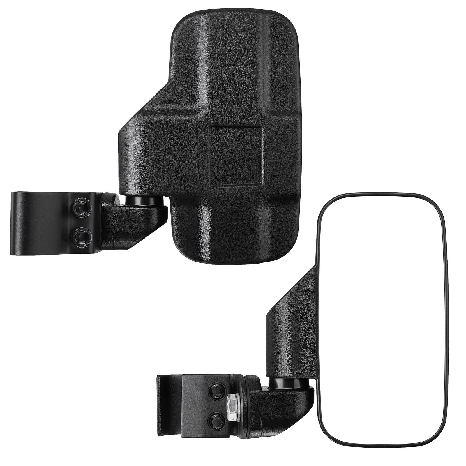 KEMIMOTO UTV Side Mirrors and Center Mirror Set - Compatible with Polaris Ranger 500 570 900 1000 XP - Pro-Fit Profiled Tube Rearview Mirrors for Enhanced Visibility and Safety - Perfect for Off-Roading, Hunting, and Farm Work