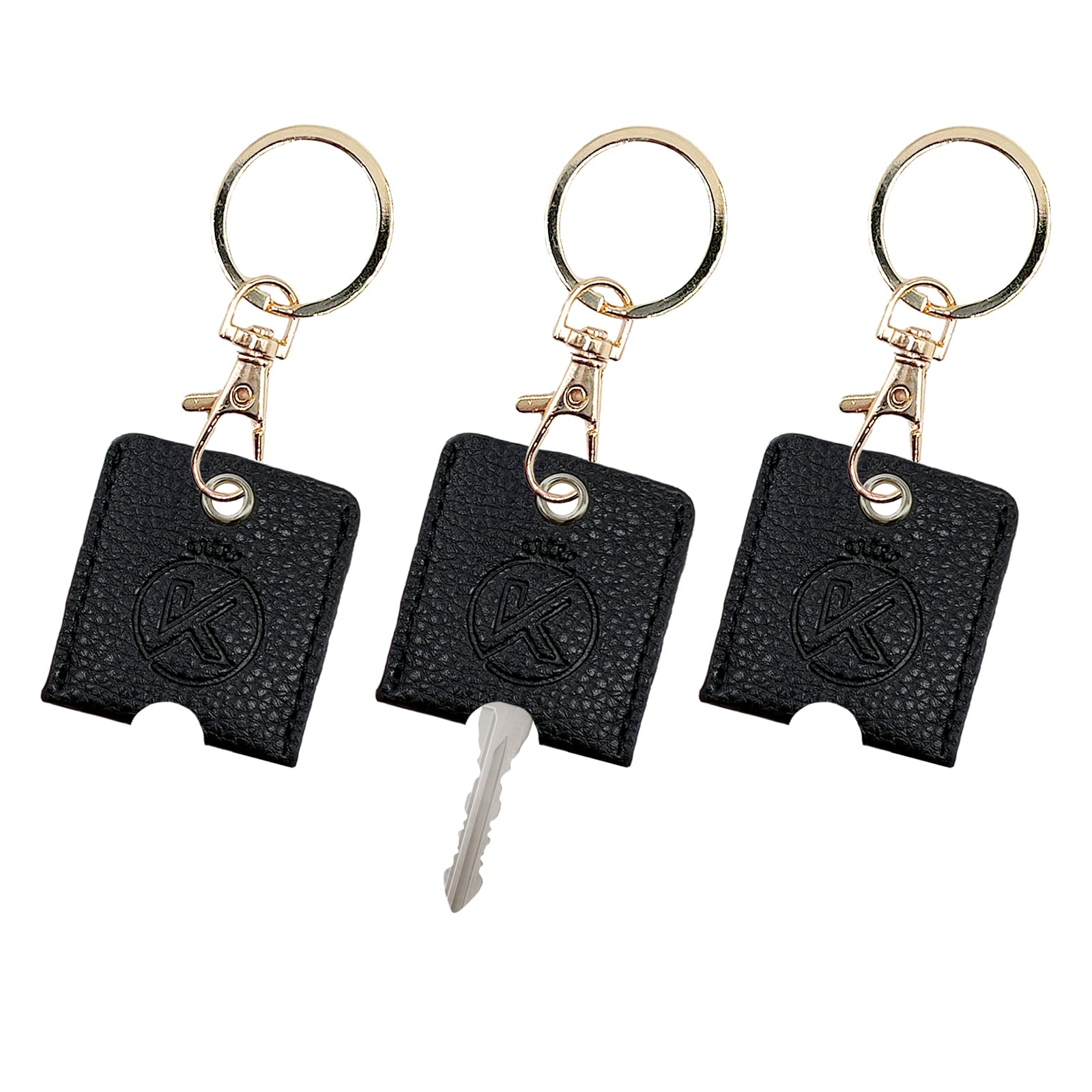 Soft Leather Key Sleeve - 3 Pack Premium Key Protectors for Car, House & Office Keys | Durable Keychain Organizer for Broken Keys & Key Fobs | Perfect for Everyday Carry, Travel & Key Protection
