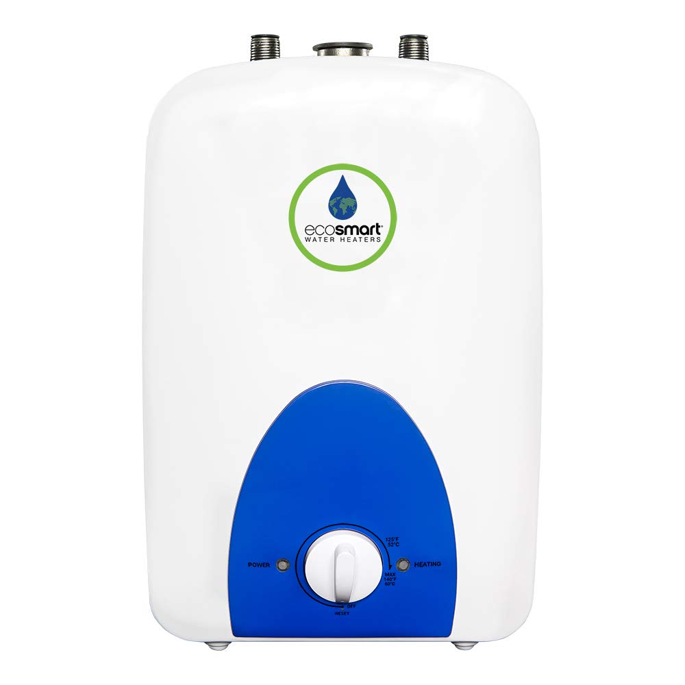 EcoSmart ECO MINI 1.5-Gallon 120V Electric Mini Tank Water Heater - White | Compact & Energy Efficient | Perfect for Small Bathrooms, Kitchen Sinks & RV Use