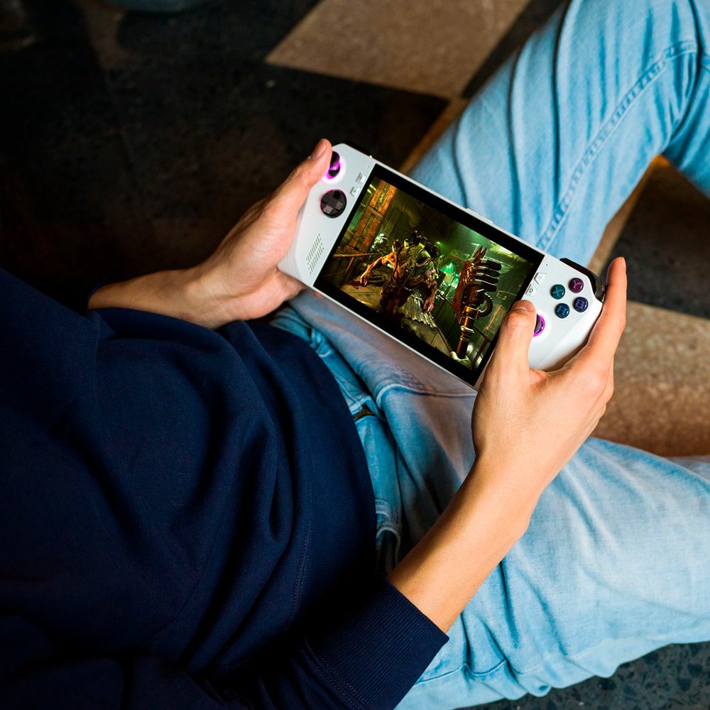 ASUS ROG Ally 7 Portable Gaming Console - AMD Ryzen Z1 Processor, 512GB SSD, White - Perfect for Travel & Home Entertainment
