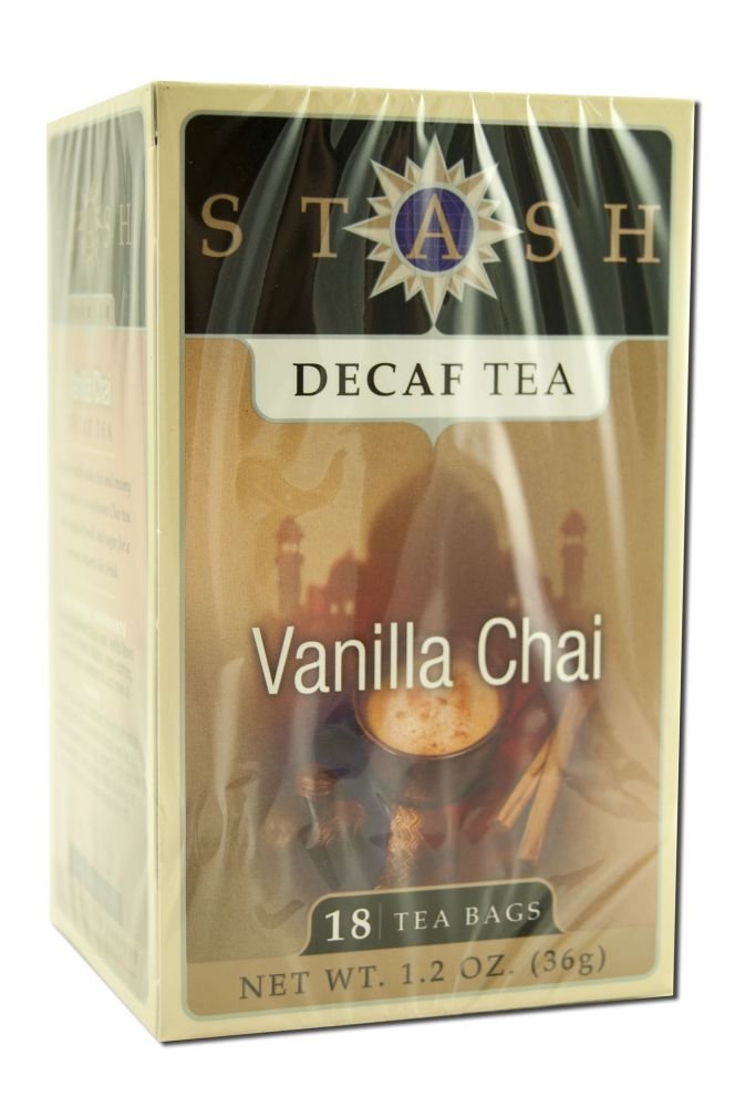 Premium Decaf Vanilla Chai Tea Bags - Stash Tea 18 Count | Caffeine-Free Herbal Tea for Relaxation & Evening Comfort | Perfect for Cozy Nights, Stress Relief & After-Dinner Sipping