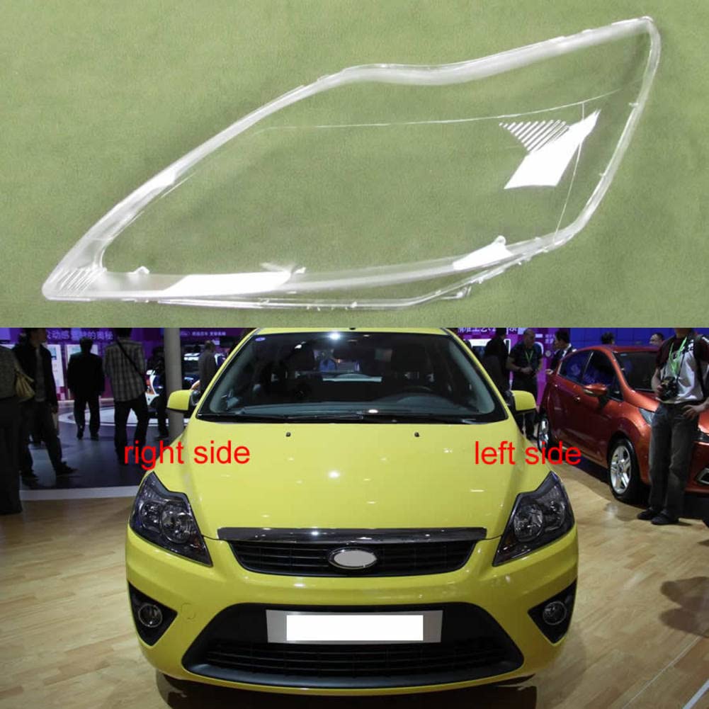 YSLR Car Headlight Cover - Transparent Headlamp Lens Protector for Ford Focus 2009-2011 - Durable Headlight Shade & Mask Replacement - Perfect for Night Driving & Weather Protection