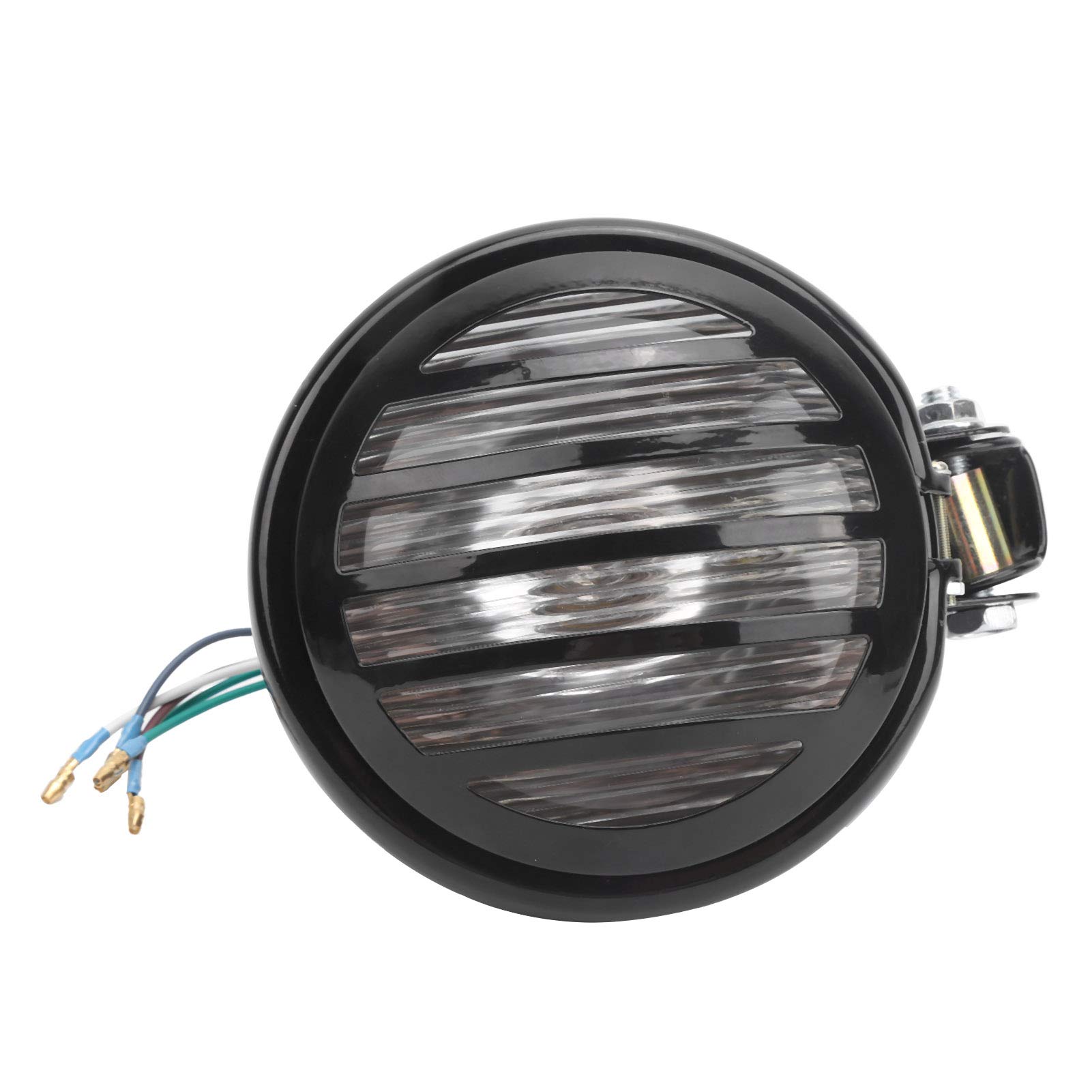 Motorcycle Headlight - Retro Style White LED Headlamp with Fast Heat Dissipation & High Transmittance - Perfect for Harley, Cruiser, and Vintage Bike Upgrades
