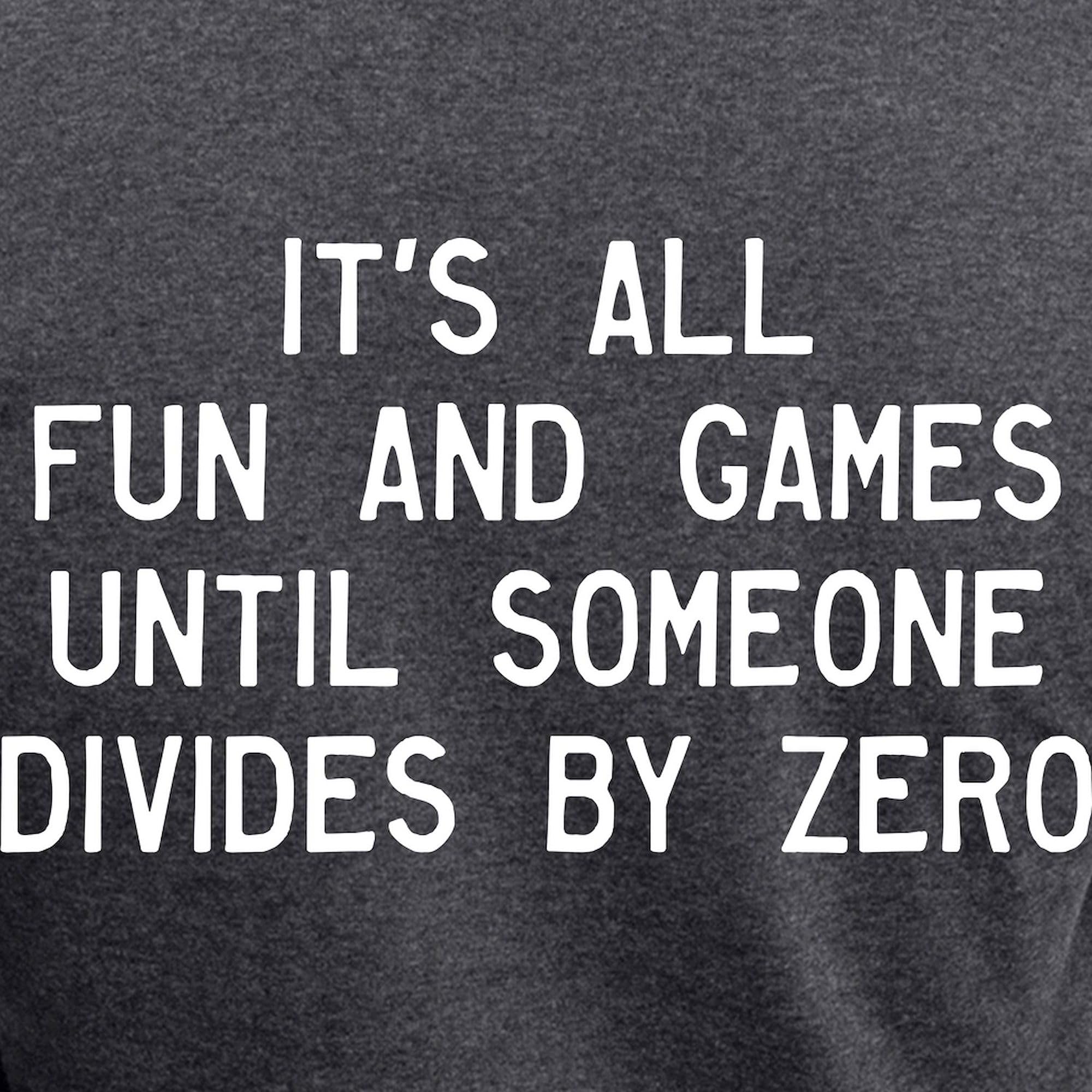 Fun And Games Divide By Zero Women's Charcoal Pajama Set - Novelty Sleepwear for Women | Perfect for Lounge, Sleepovers & Geeky Gift Giving
