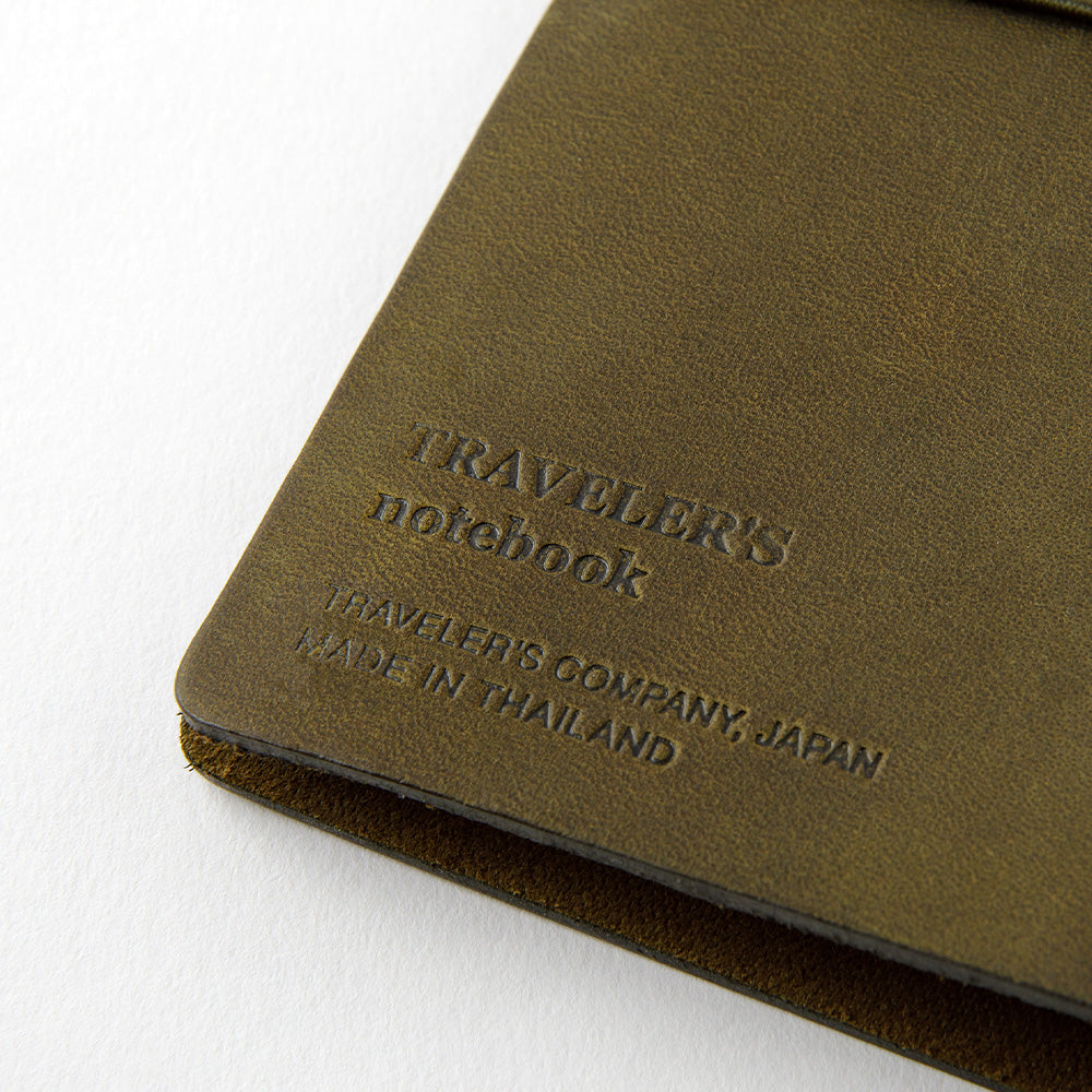 TRAVELER'S COMPANY TRAVELER'S Notebook Starter Kit - Passport Size Olive | Premium Leather Travel Journal for Writing, Sketching & Adventure Planning | Perfect Gift for Travelers & Journal Enthusiasts