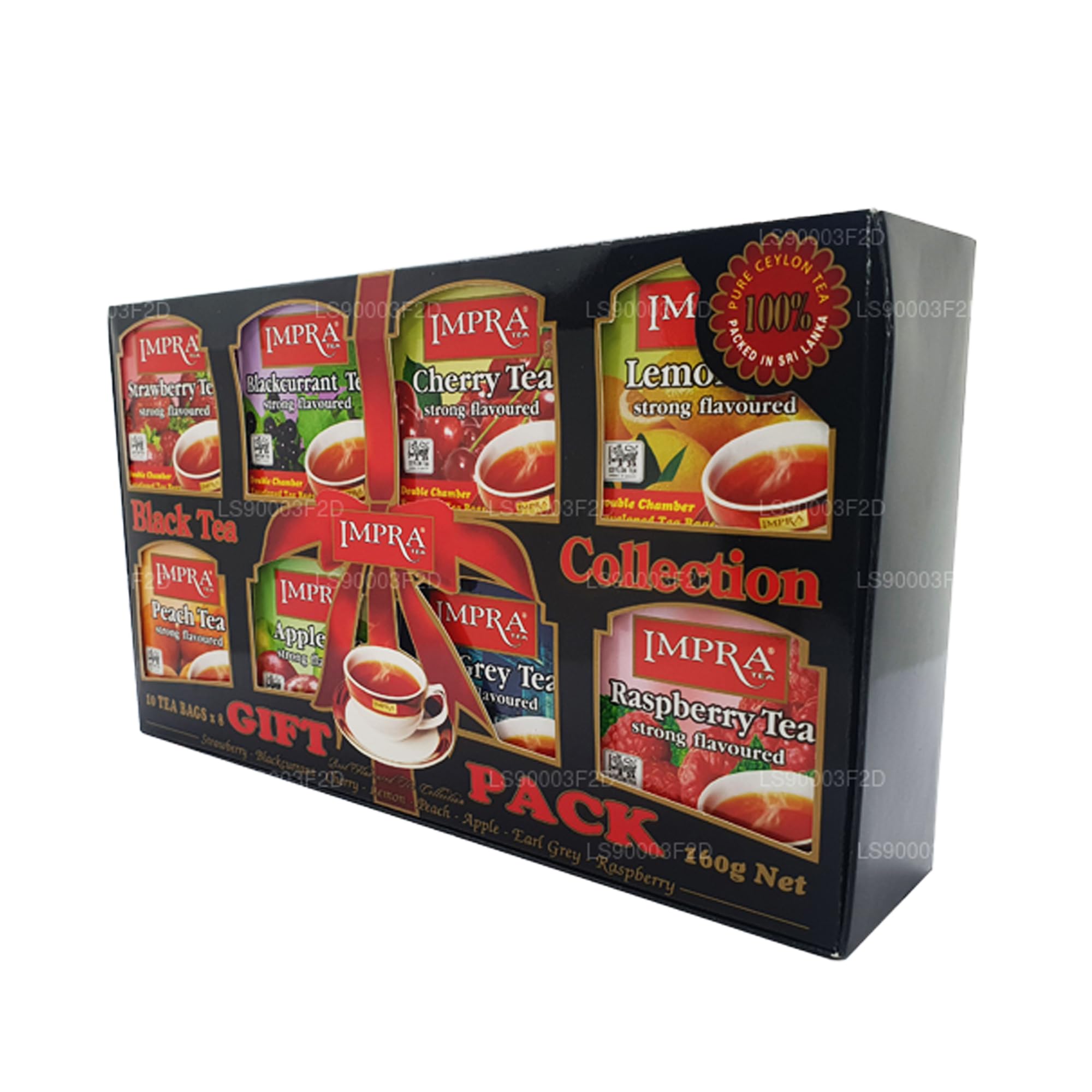 Premium Impra Flavored Black Tea Gift Pack - 8 Delicious Varieties, 80 Count Tea Bags - Perfect for Gifting, Office Use & Relaxing at Home