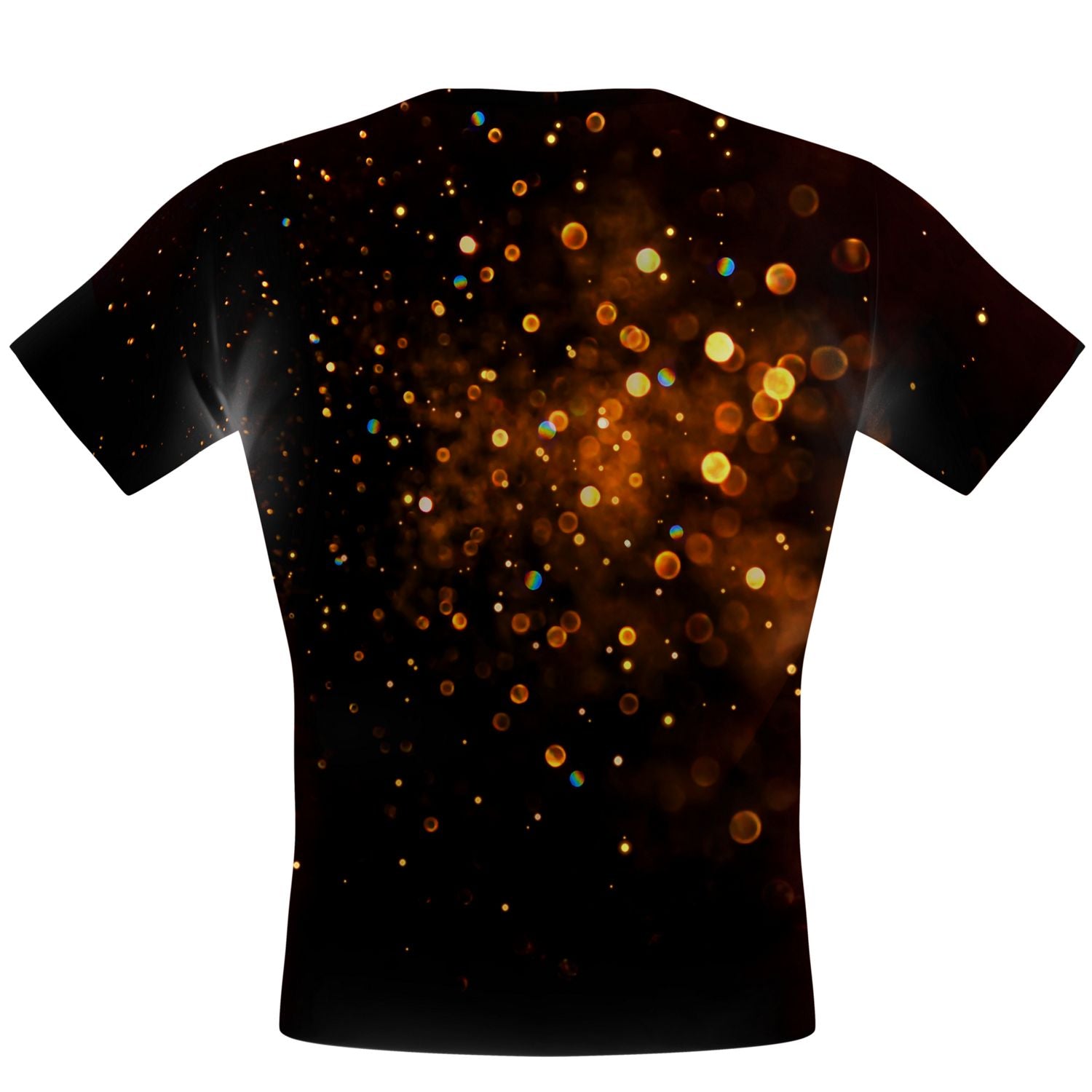Sparkle Burst Gold Performance Shirt - Moisture Wicking Athletic Top for Women - Gym, Yoga & Running Workout Shirts