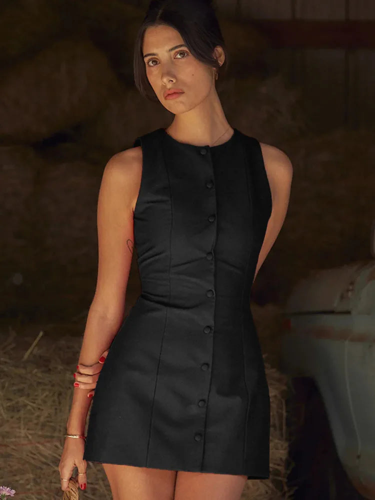 Sexy Sleeveless Mini Dress for Women - Bodycon Club Party Tank Dress with O-Neck & Bustier Design | Perfect for Night Out, Cocktail Party, Date Night & Summer Vacation