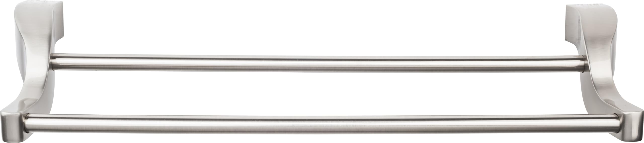 Top Knobs AQ7-BSN Aqua Bath Double Towel Rod in Brushed Nickel - Perfect for Bathroom Organization and Luxury Spa Experience