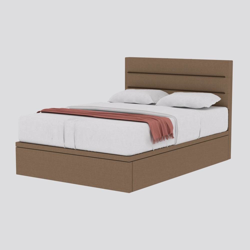 Isabelle Fabric Storage Bed - Queen Size Upholstered Platform Bed with Underbed Drawers for Extra Storage | Perfect for Small Bedrooms, Dorms & Guest Rooms