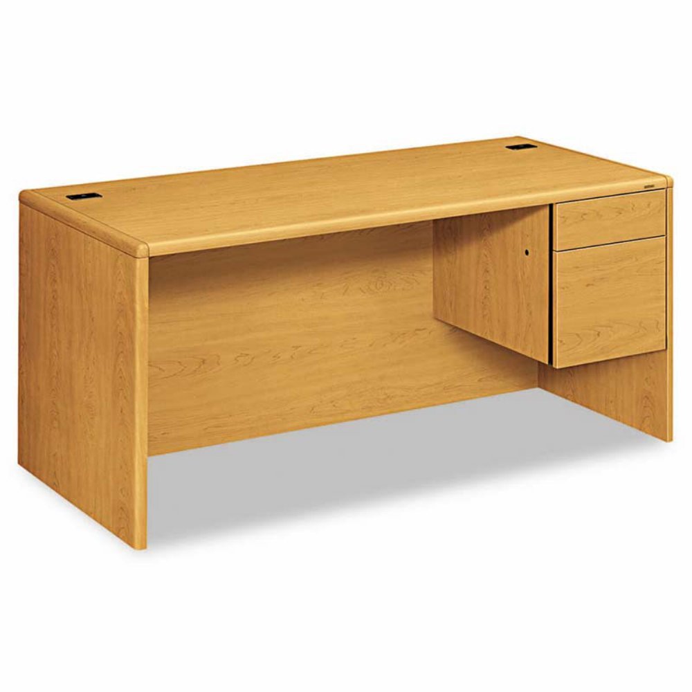 HON 10700 Series Right Pedestal Desk - Modern Office Desk with Storage Drawer for Home & Business Workspace | Perfect for Small Offices, Study Rooms & Workstations
