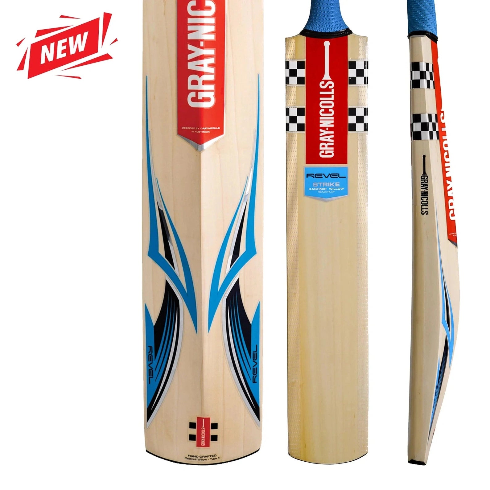 Gray Nicolls Revel Strike Ready Play Junior Cricket Bat - Lightweight & Durable for Kids & Youth - Perfect for Practice, Matches & Training Sessions