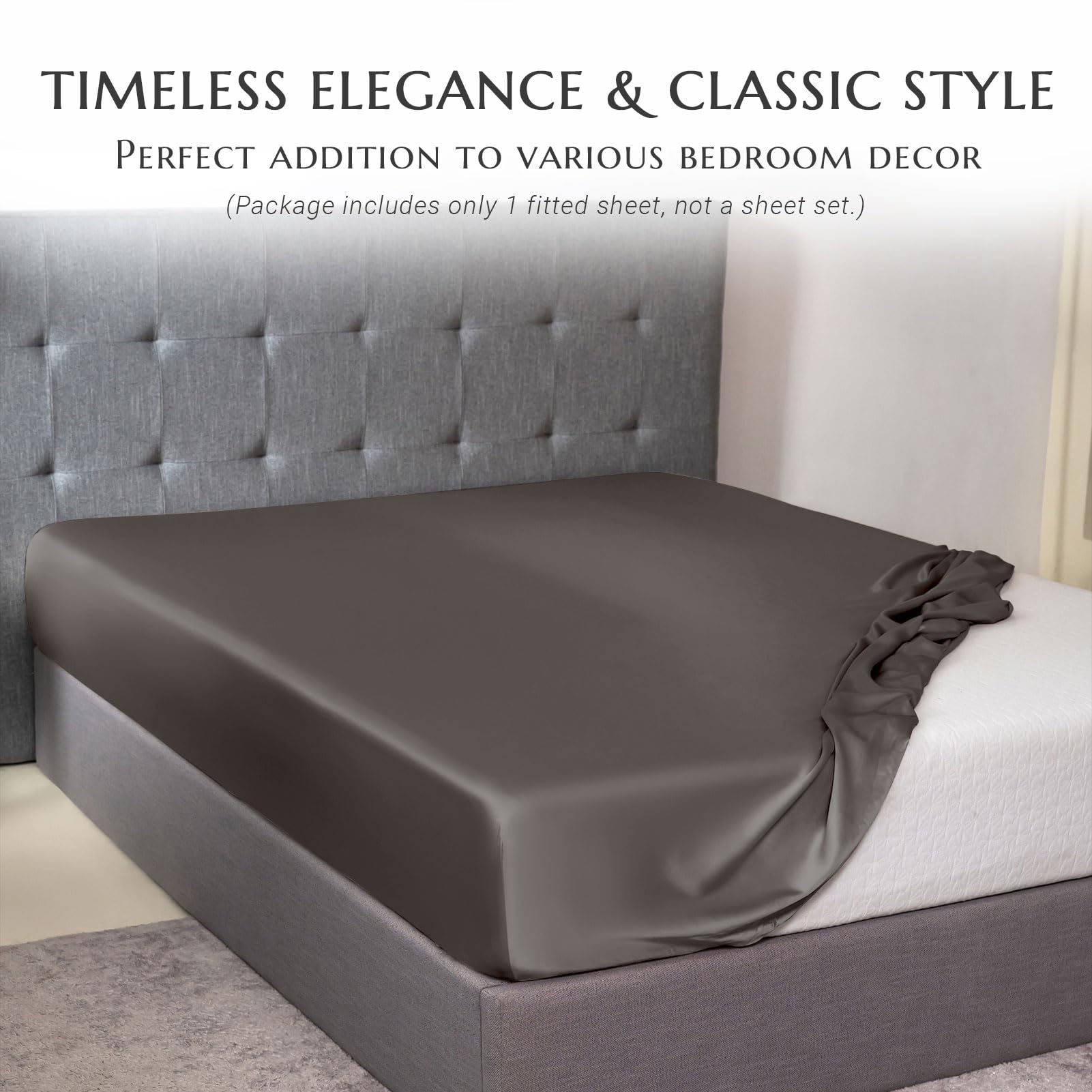 THXSILK 100% 7A+ Grade Natural Silk Fitted Sheet - Deep Pocket 16