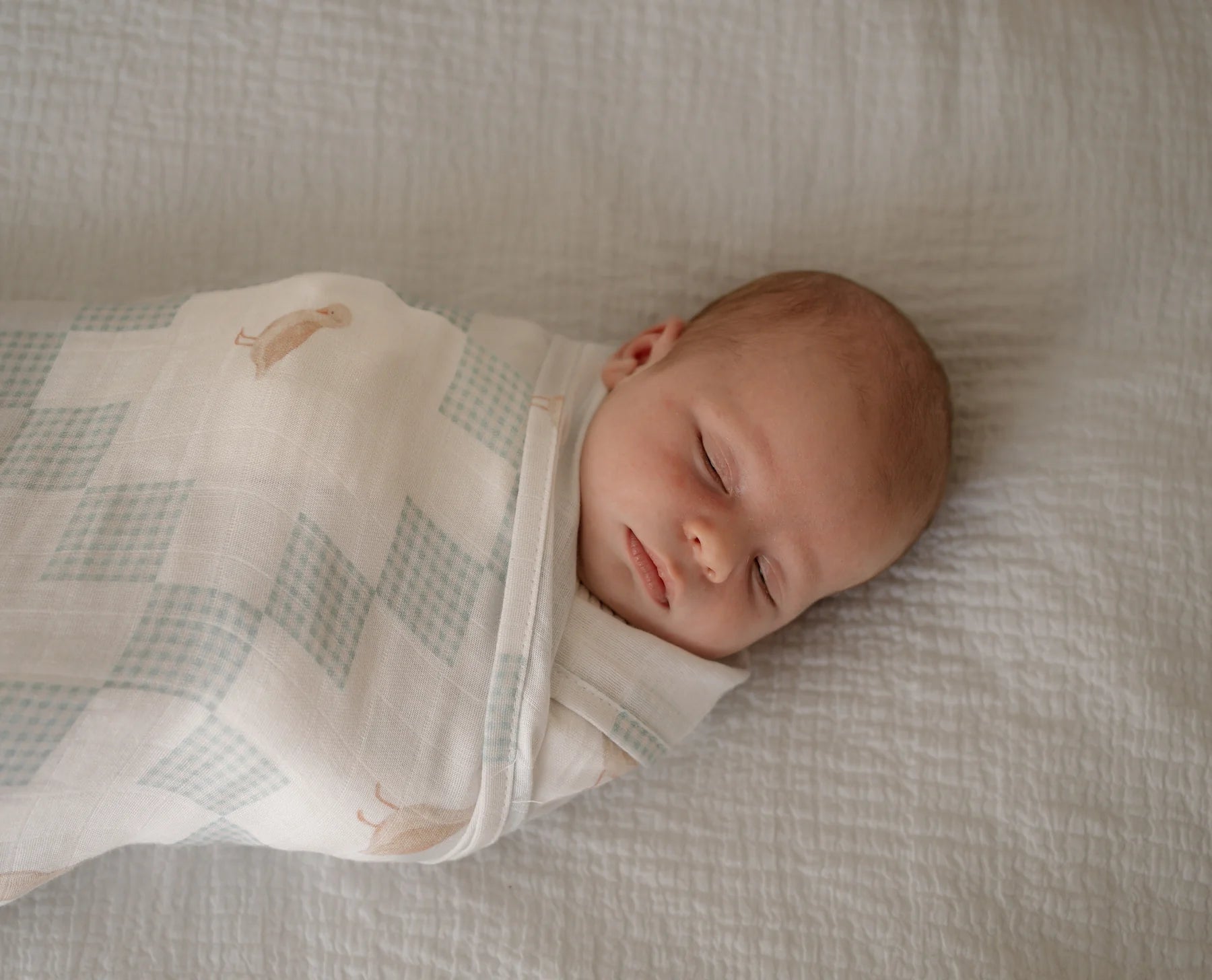 Pop Ya Tot Organic Muslin Swaddle Blanket - Soft & Breathable Baby Wrap for Newborns - Perfect for Swaddling, Nursing, and Stroller Use - Goosey Gander Design