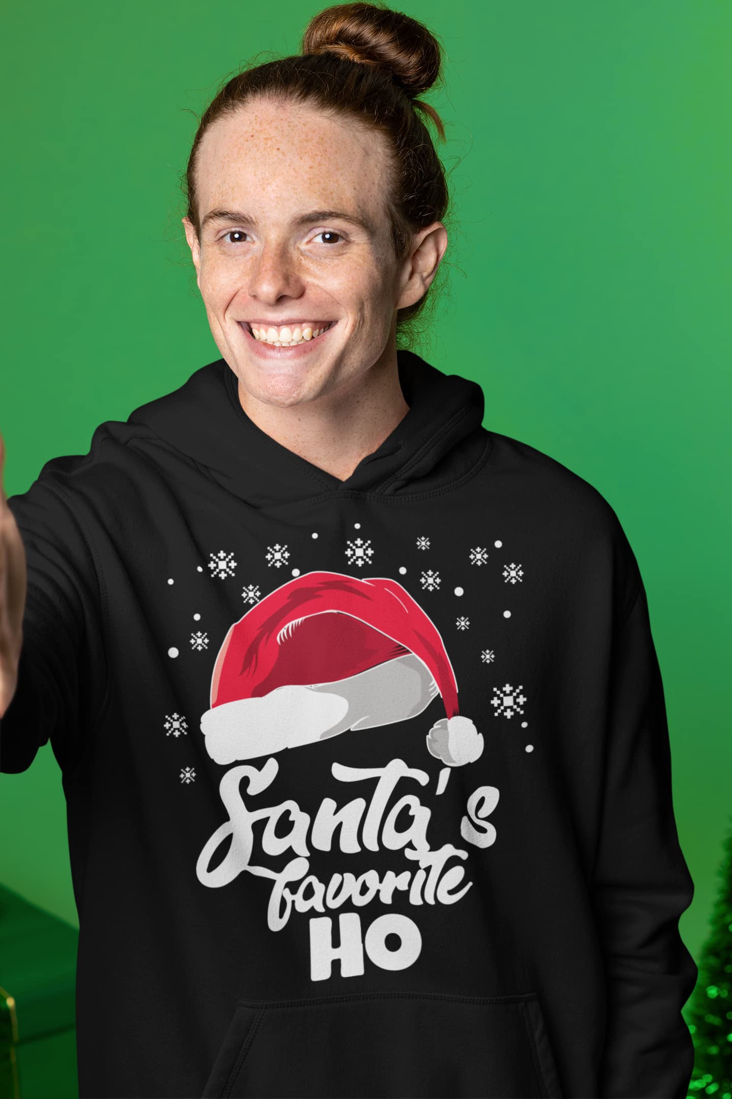 Wild Bobby Santa Booze Graphic Hoodie - Funny Christmas Unisex Sweatshirt for Holiday Parties & Gifts | Cozy Winter Apparel for Men & Women