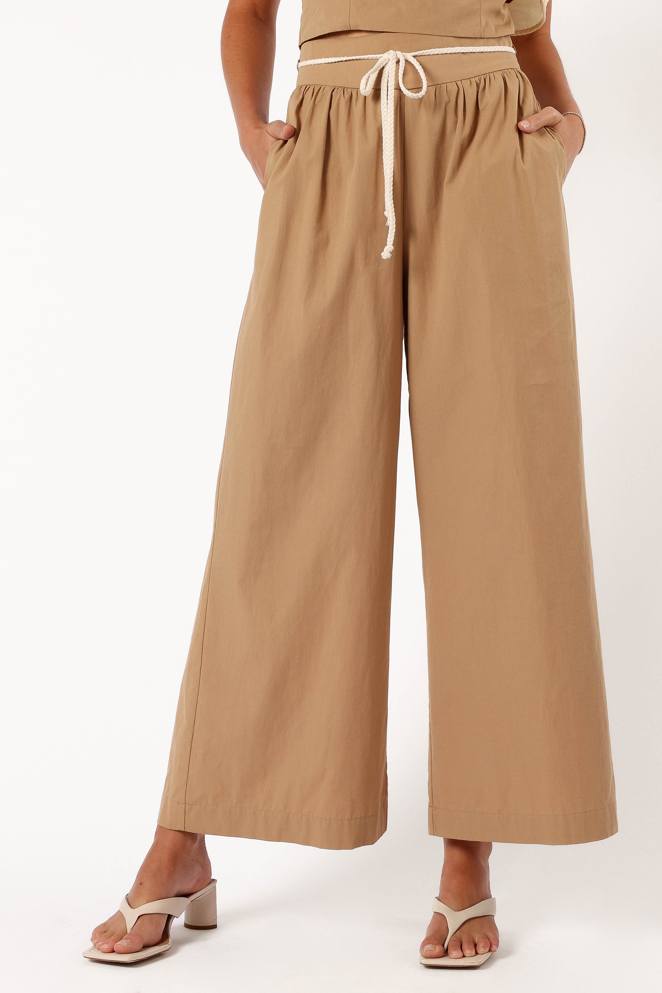 Everly Women's Casual Tan Pants - Comfortable & Stylish for Work, Travel, and Everyday Wear