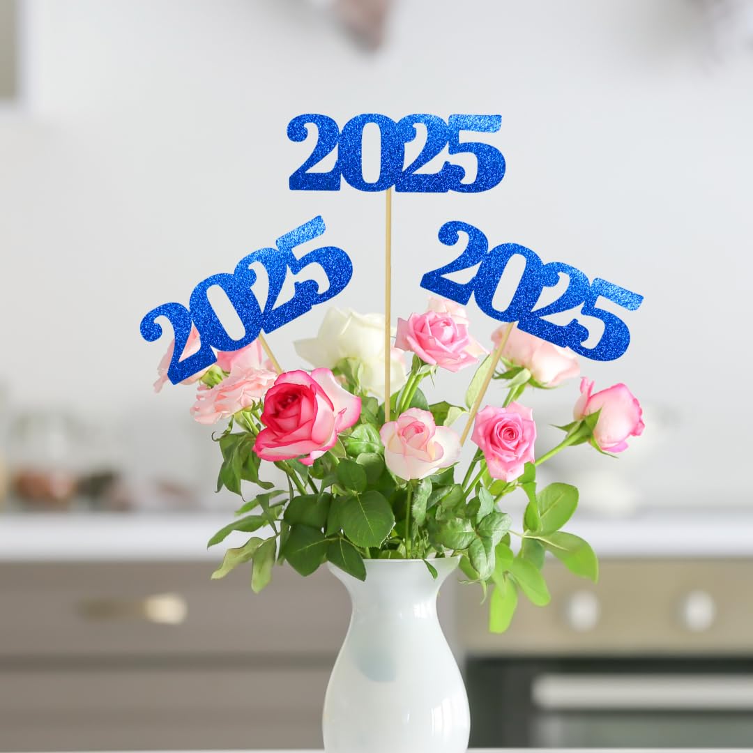 Class of 2025 Graduation Party Decorations - Elegant Table Centerpieces & Decorative Sticks for High School & College Graduation Celebrations - Perfect for Graduation Ceremonies, Parties & Photo Backdrops