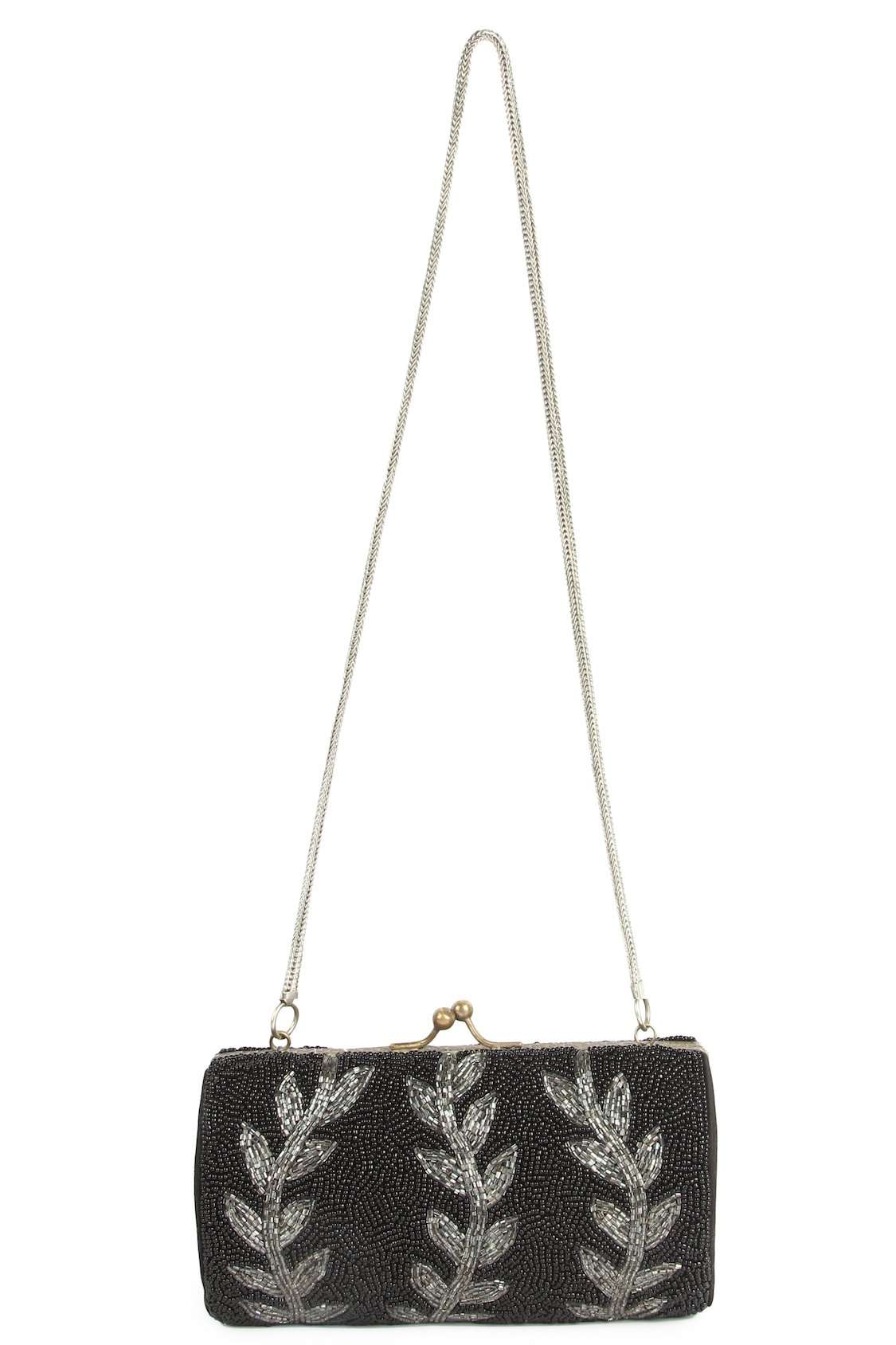 Arianna Black Beaded Box Bag - Stylish Women's Crossbody Purse for Evening Parties, Date Night & Special Occasions