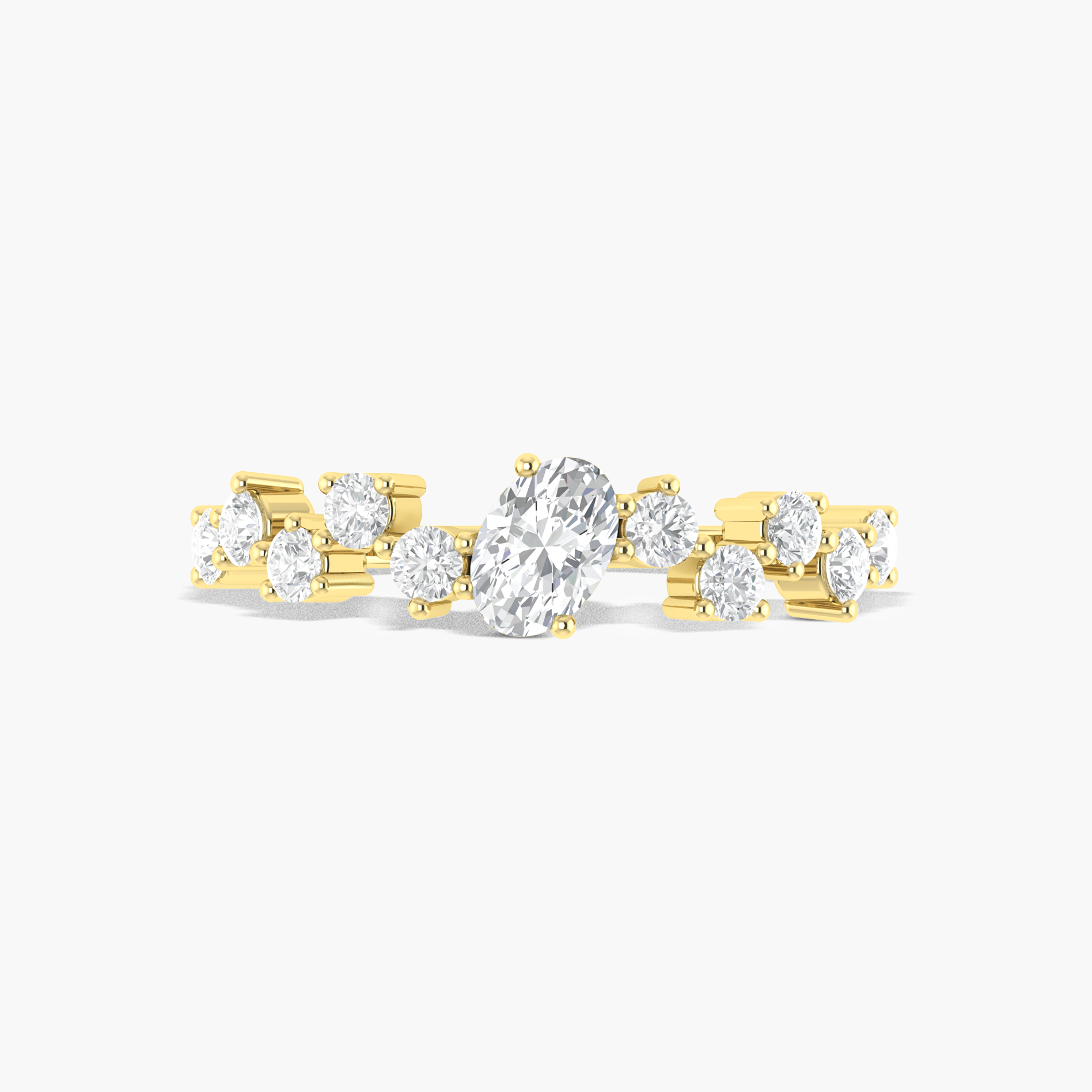 Exquisite Simulated Diamond Gold Wedding Ring for Women - Elegant Bridal Jewelry for Engagement, Anniversary & Special Occasions