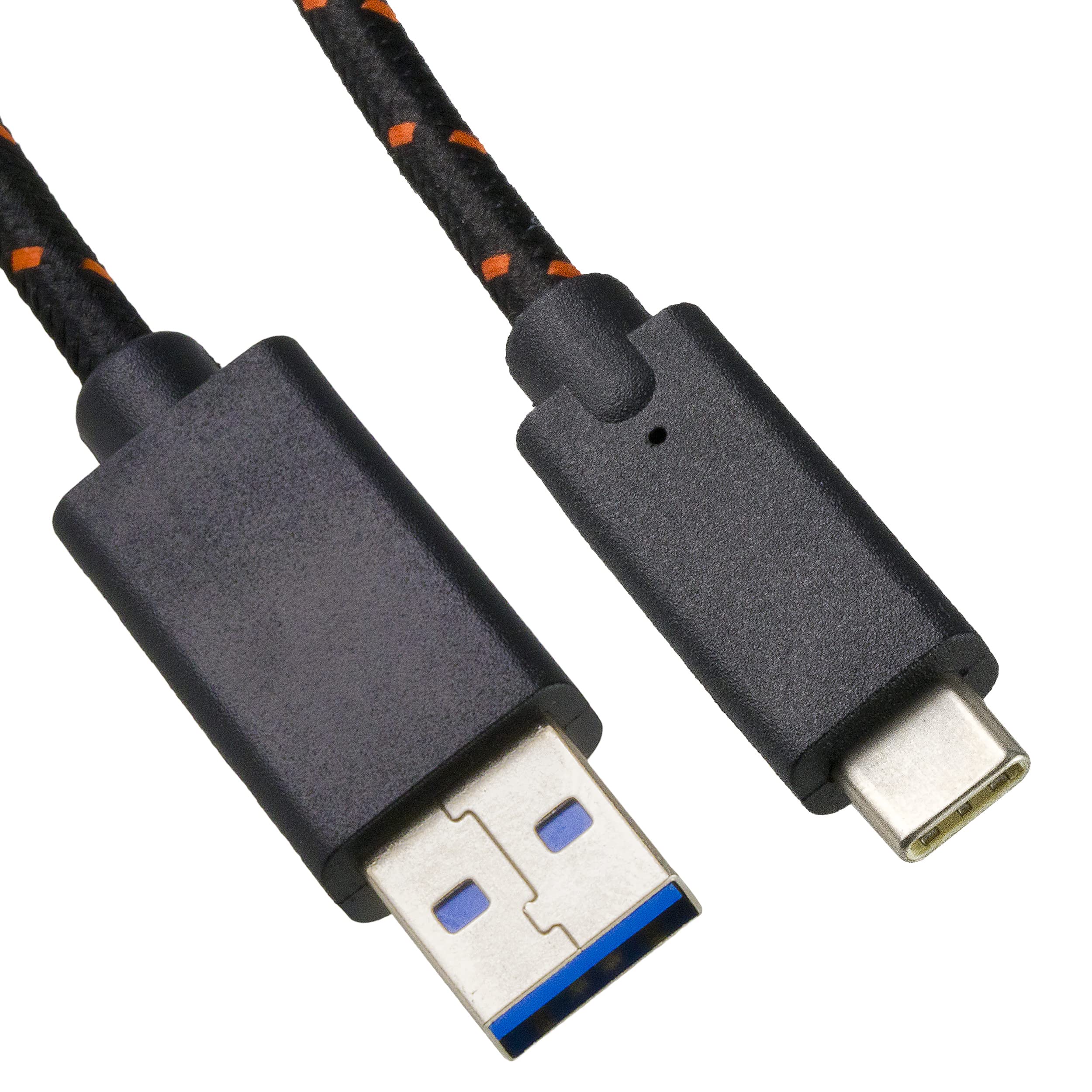 Premium Nylon Braided USB C to USB A Cable 1.5m/5ft - Fast Charging & Data Sync for iPhone 15, Samsung Galaxy, iPad, MacBook & More - Durable Charger Cord for Home, Office & Travel