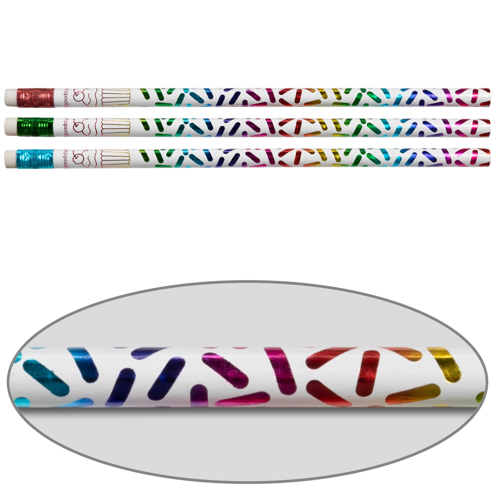 Really Good Stuff Cupcake Birthday Pencils - Pack of 12 Colorful Party Pencils for Birthdays, Classroom Rewards & School Celebrations
