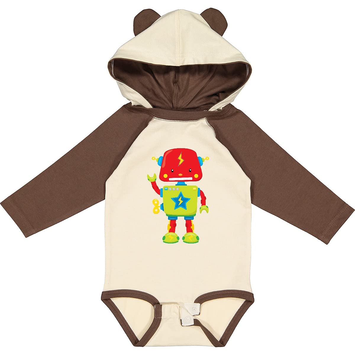 Inktastic Toy Robot Long Sleeve Baby Bodysuit - Soft Cotton Infant Onesie for Boys & Girls, Perfect for Playtime, Nursery & Photo Shoots