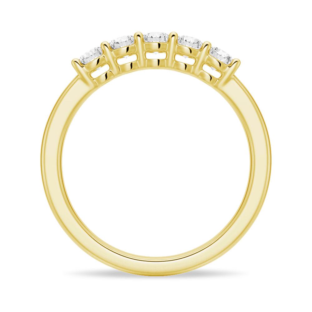 3mm 5 Stone Shared Prong Moissanite Anniversary Band Ring for Women - Durable Wedding Ring, Promise Ring, Gift for Her - Perfect for Anniversaries, Engagements & Special Occasions