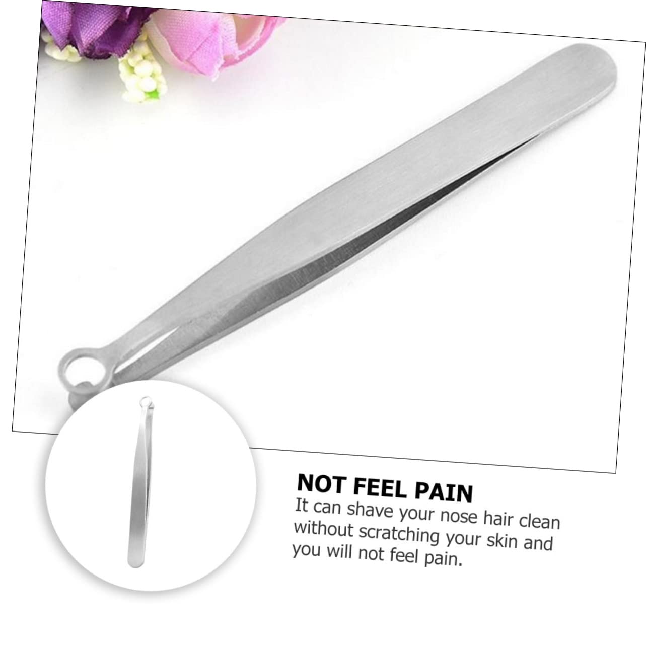 2pcs Stainless Steel Tweezers Set - Facial Hair Scissors, Nose Hair Trimmer & Eyebrow Tweezers for Precise Grooming - Perfect for Eyebrow Shaping, Nose Hair Removal & Facial Hair Trimming at Home or Salon