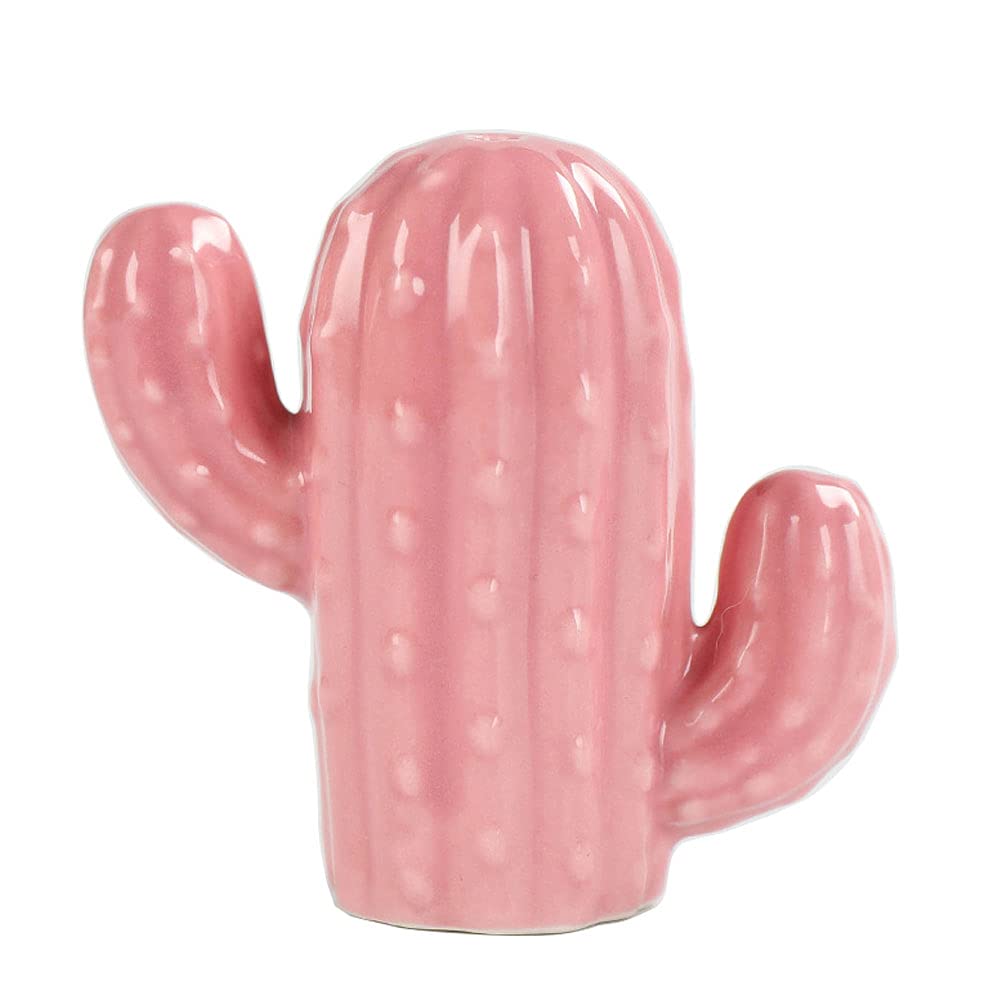 KiaoTime Ceramic Toothpick Holder Dispenser - Cute Pink Cactus Design for Kitchen Counter, Dining Table & Cabinet Décor | Perfect for Parties, Restaurants & Home Decor