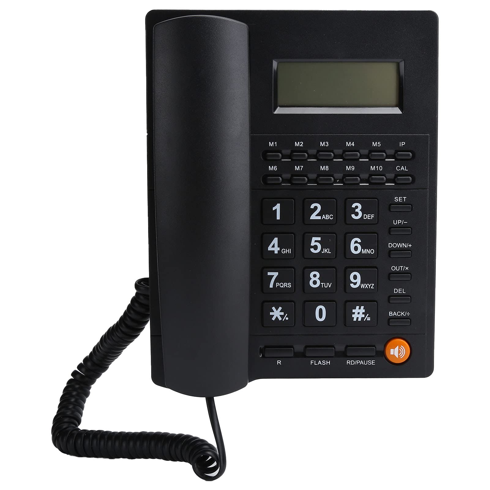Landline Corded Telephone with Caller ID, Hands-Free Speakerphone, Volume Control & Backlit Display - Large Button Desktop Phone for Office, Home & Hotel Use - Perfect for Elderly & Business Communication