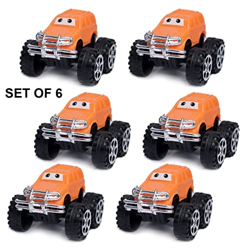 Confidence Mini Pull Back Cars - 6 Pack Colorful Toy Cars for Kids | Fun Race Tracks, Birthday Gifts & Party Favors