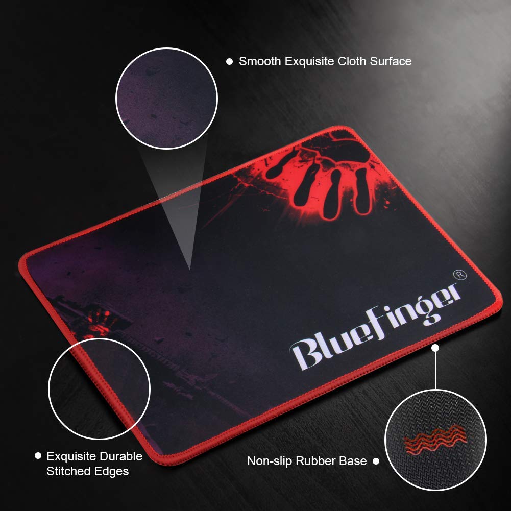 BlueFinger RGB Gaming Keyboard, Backlit Mouse & Headset Combo - USB Wired LED Gaming Set with Microphone for PC, Laptop - Perfect for Gaming, Streaming & Office Work