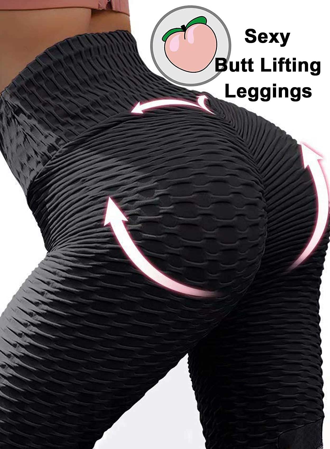 **JGS1996 Women's Butt Lifting Leggings - High Waisted Tummy Control Yoga Pants with Scrunch Detail for Gym, Workout & Everyday Wear**