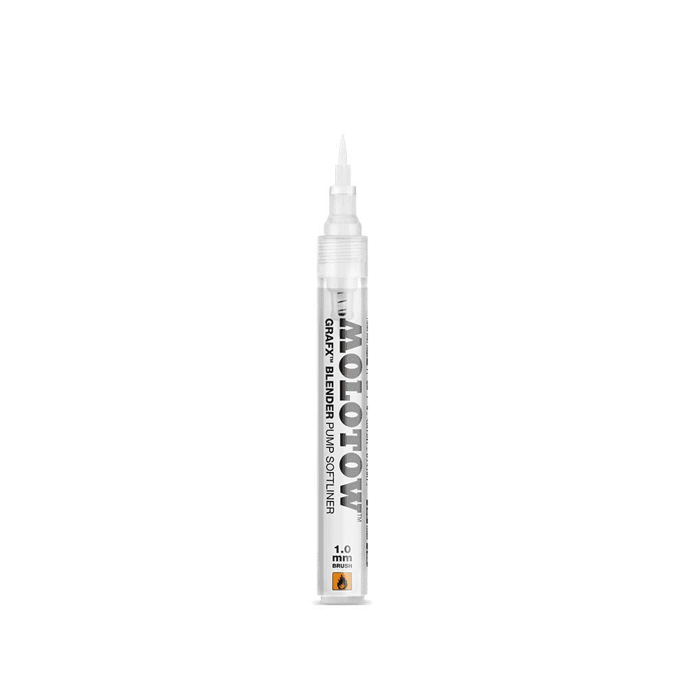 MOLOTOW GRAFX Aqua Ink Soft Liner Brush Pump Marker - Premium Blender Pen for Artists & Designers - Ideal for Calligraphy, Illustration, Graffiti & Mixed Media Art Projects (699.039)
