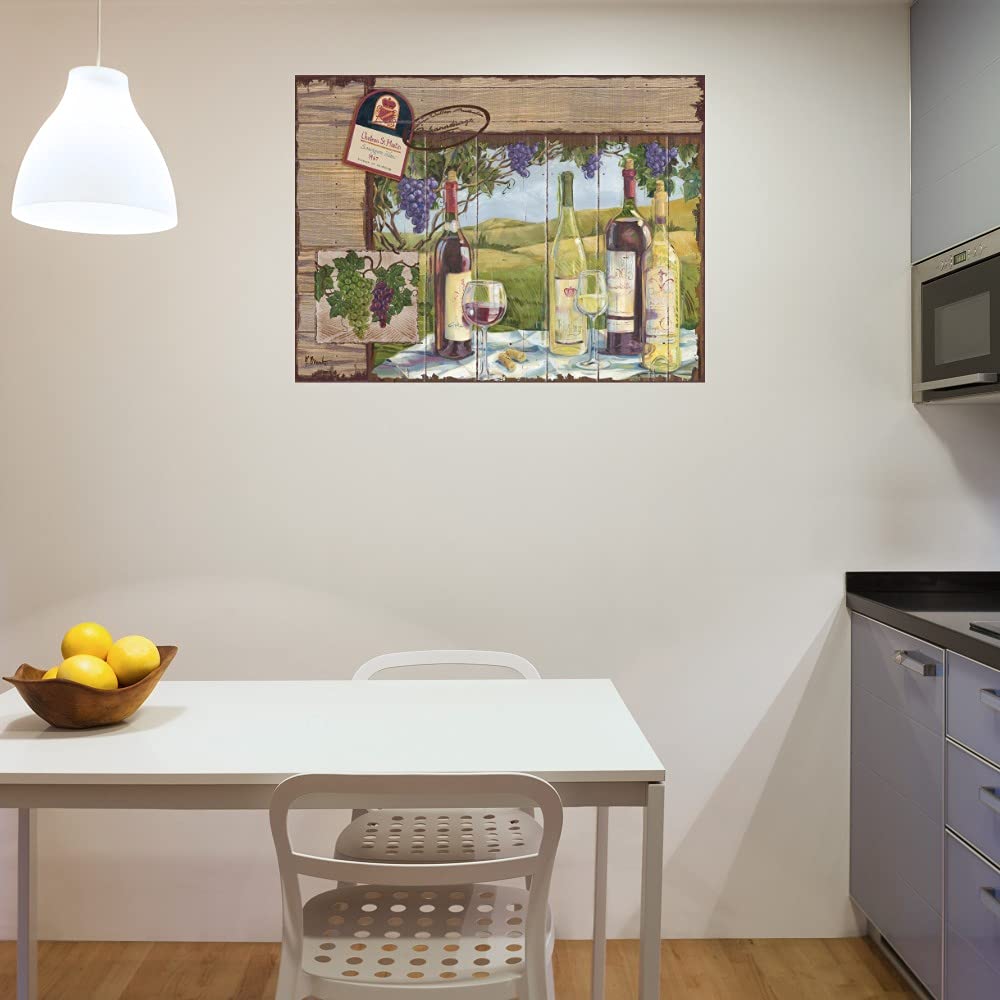 Paul Brent Wine Country Collage Canvas Wall Art - 46x35 Inch Ready to Hang Fine Art Print for Living Room, Bedroom, Office & More - Perfect for Home Decor, Housewarming Gift & Interior Design