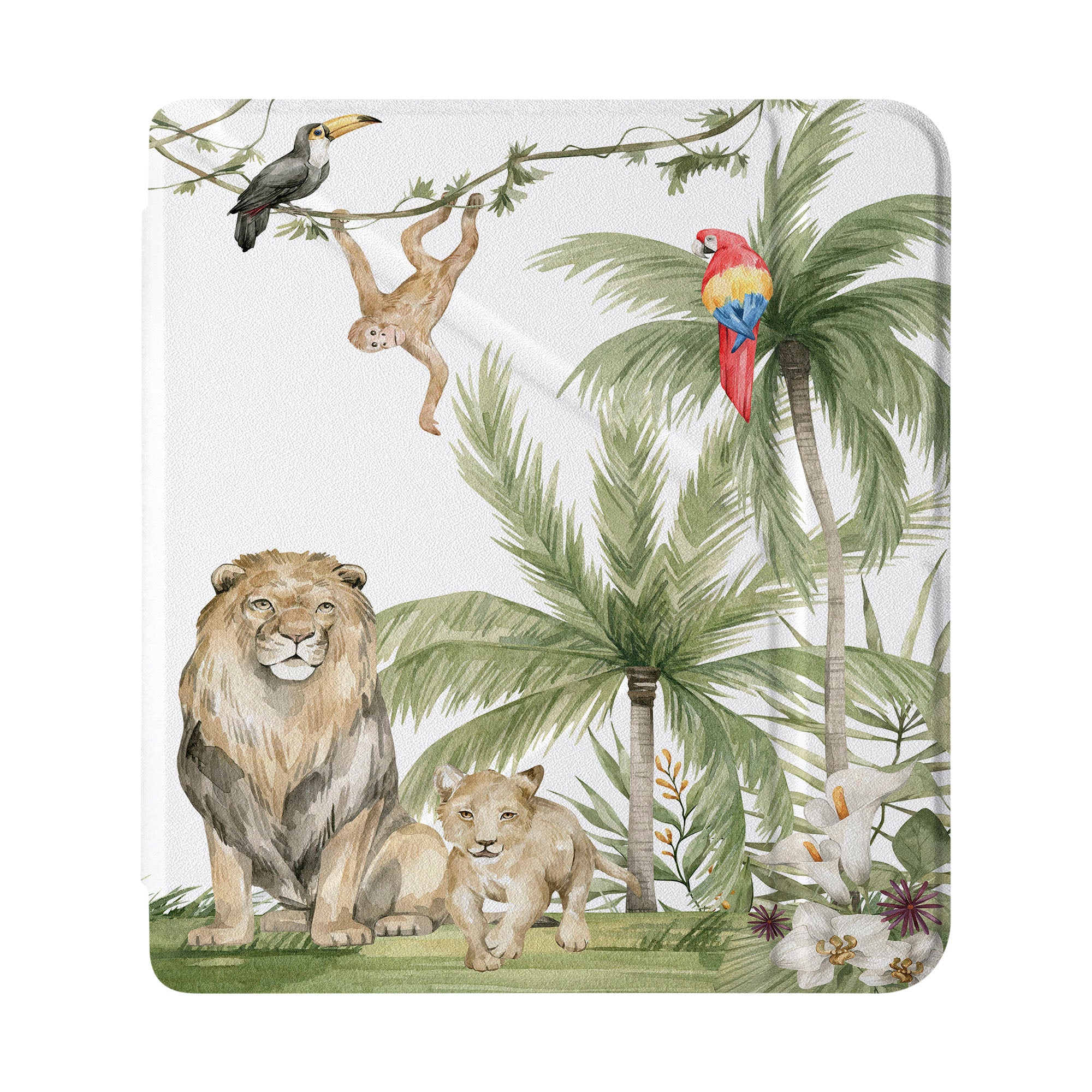 Premium Waterproof Kobo E-Reader Case with Rainforest Animals Design - Perfect for Travel, Reading Outdoors & Protecting Your Device