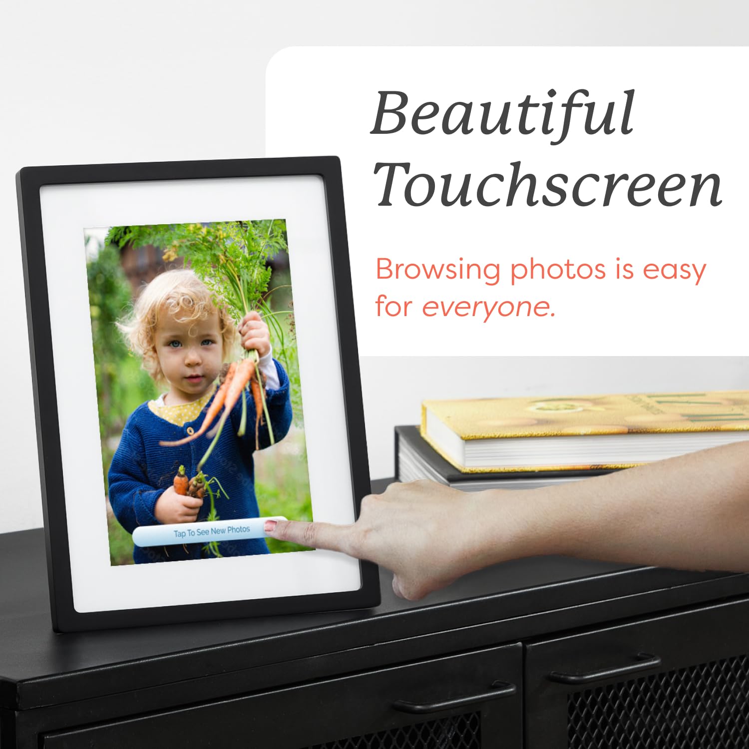 Skylight Frame – 10 Inch WiFi Digital Picture Frame with Touch Screen, Easy Setup & Customer Support | Perfect Photo Gift for Parents, Grandparents | Display Family Memories in Living Room, Bedroom, or Office