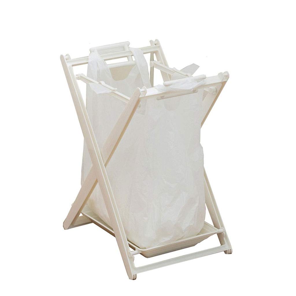Foldable Trash Can - Portable Recycling Bin with Removable Pallet for Waste Paper, Kitchen, Living Room, Bedroom & Office | Space-Saving White Dustbin for Home, Dorm & Workplace Organization