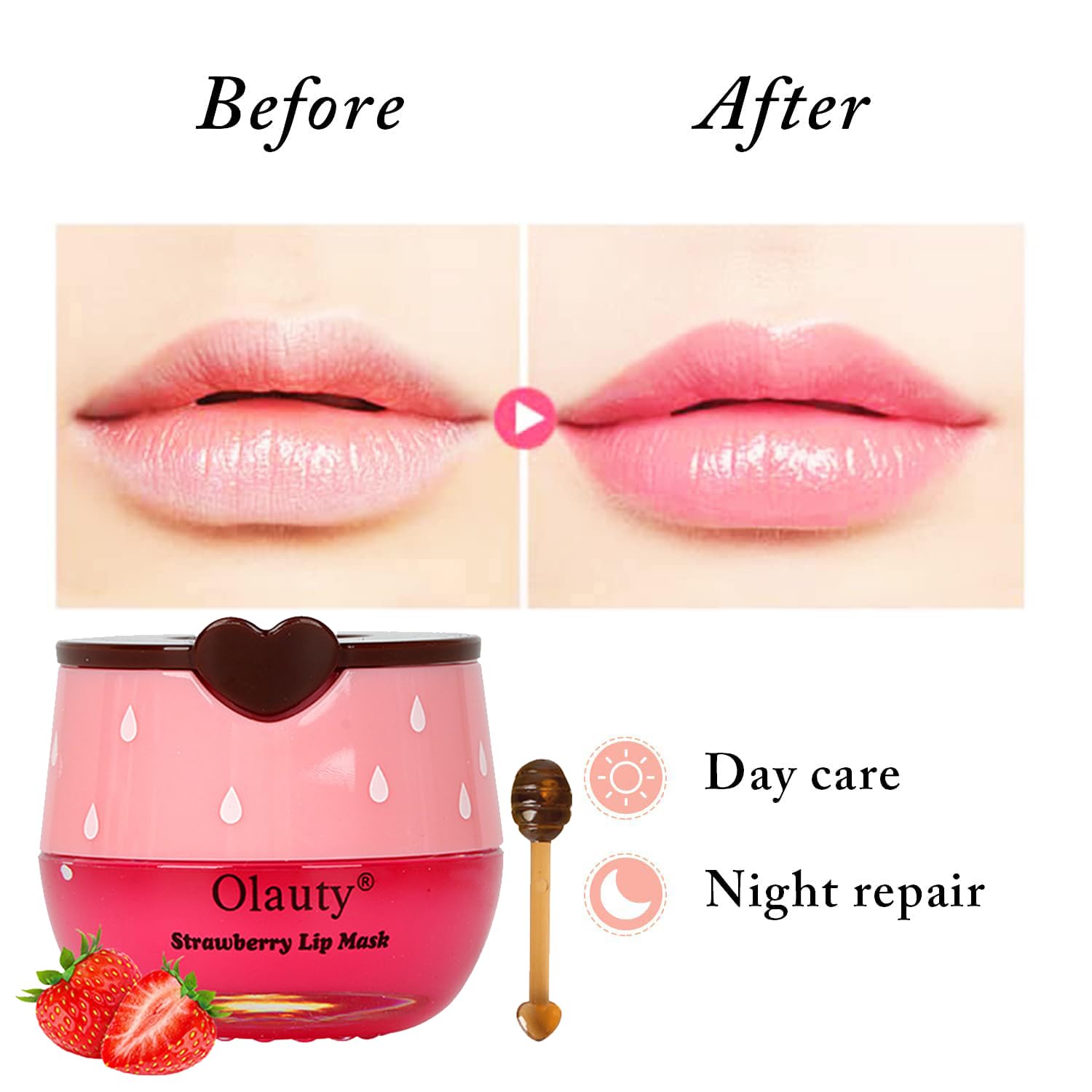 Bee Lip Balm Honey Pot - 2 PCS Hydrating Lip Sleeping Mask for Dry Lips, Overnight Care to Reduce Lip Lines - Perfect for Nighttime Lip Treatment
