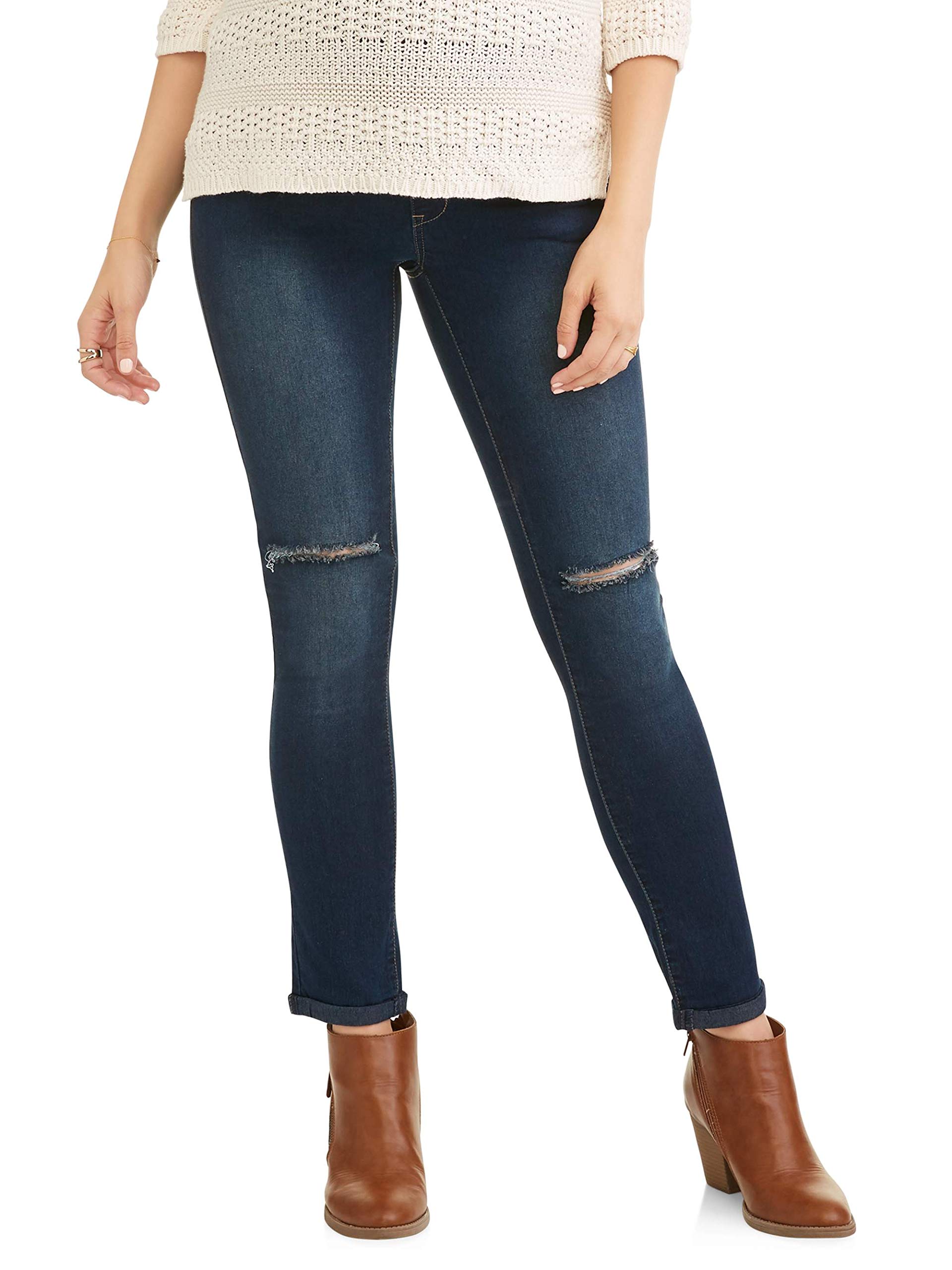 Rumor Has It Over-Belly Distressed Maternity Skinny Jeans - Stretch Denim Pants for Pregnant Women | Comfortable & Stylish for Everyday Wear, Work & Casual Outings