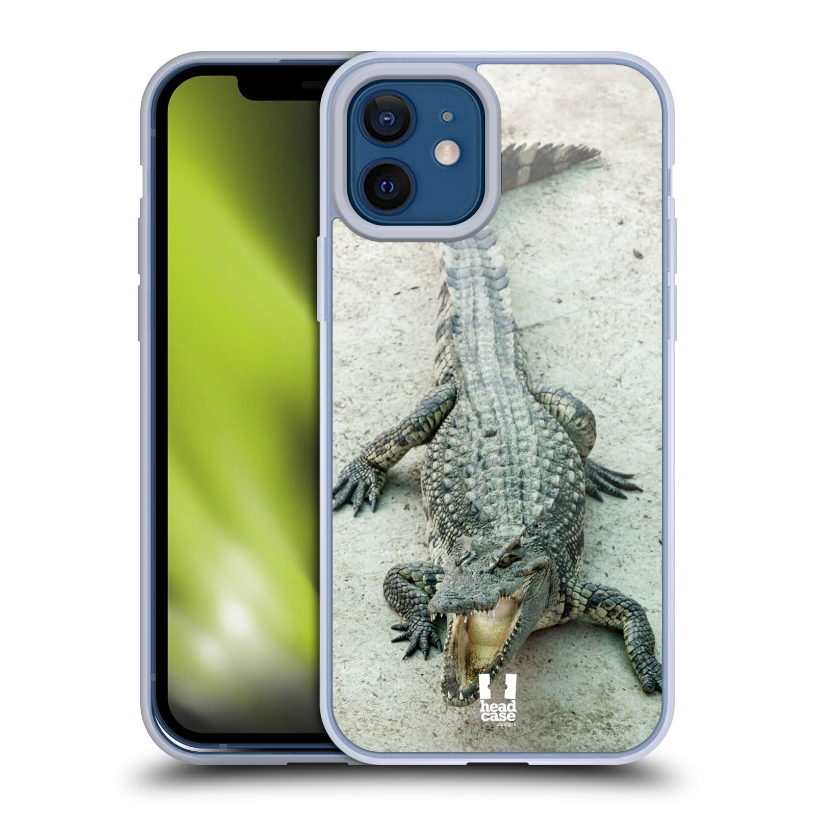 Wildlife Soft Gel Phone Case - Open-Mouthed Crocodile Design for Apple iPhone 12 & iPhone 12 Pro | Durable Protective Cover for Outdoor Adventures & Daily Use