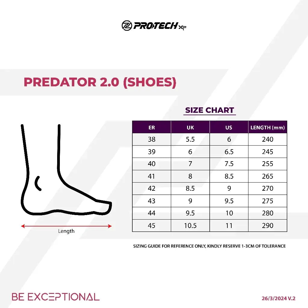 PROTECH PREDATOR 2.0 Badminton Shoes for Men & Women - Lightweight Breathable Court Shoes with Non-Slip Sole - Perfect for Indoor/Outdoor Badminton, Tennis & Squash Games