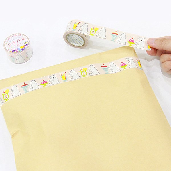 Bear Bear Sweets Kraft Tape - 1.5 Inch Wide Decorative Washi Tape for Scrapbooking, Gift Wrapping, Journaling & DIY Crafts - Adhesive Paper Tape for Home, Office & School Projects