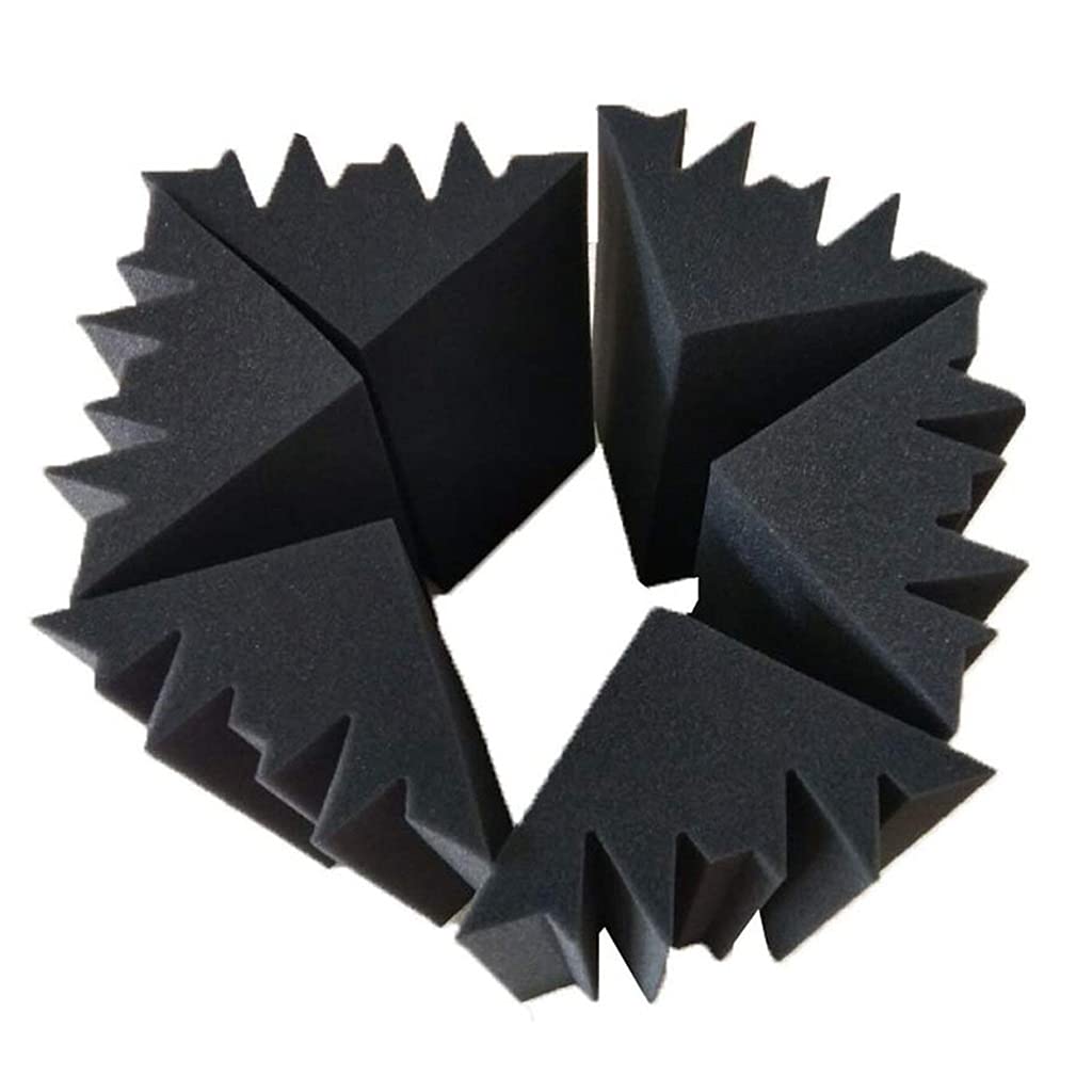 DFHH 8 Pack Acoustic Panels - 12x12x24cm Soundproofing Foam Tiles for Studio, Home Theater & Office Noise Reduction - High Density Sound Absorbing Wedges for Better Acoustics