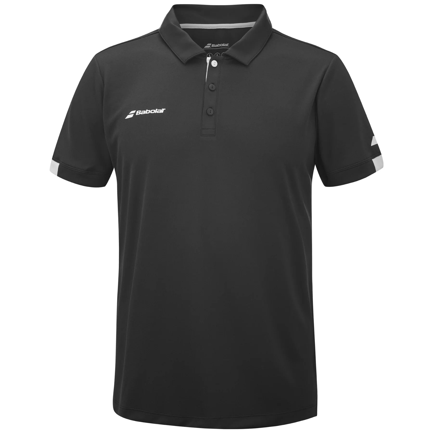 Babolat Play Polo Men 2000 Performance Tennis Shirt - Black/Black - Moisture Wicking & UV Protection for Tennis & Outdoor Sports