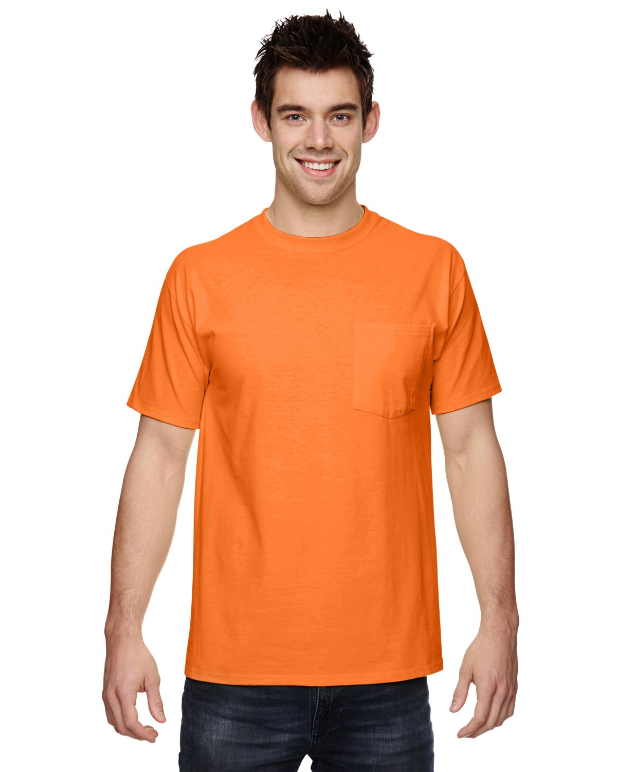 Fruit of the Loom Men's Comfort Fit Pocket T-Shirt - Soft Cotton Crew Neck Tee for Casual Wear, Work & Everyday Use