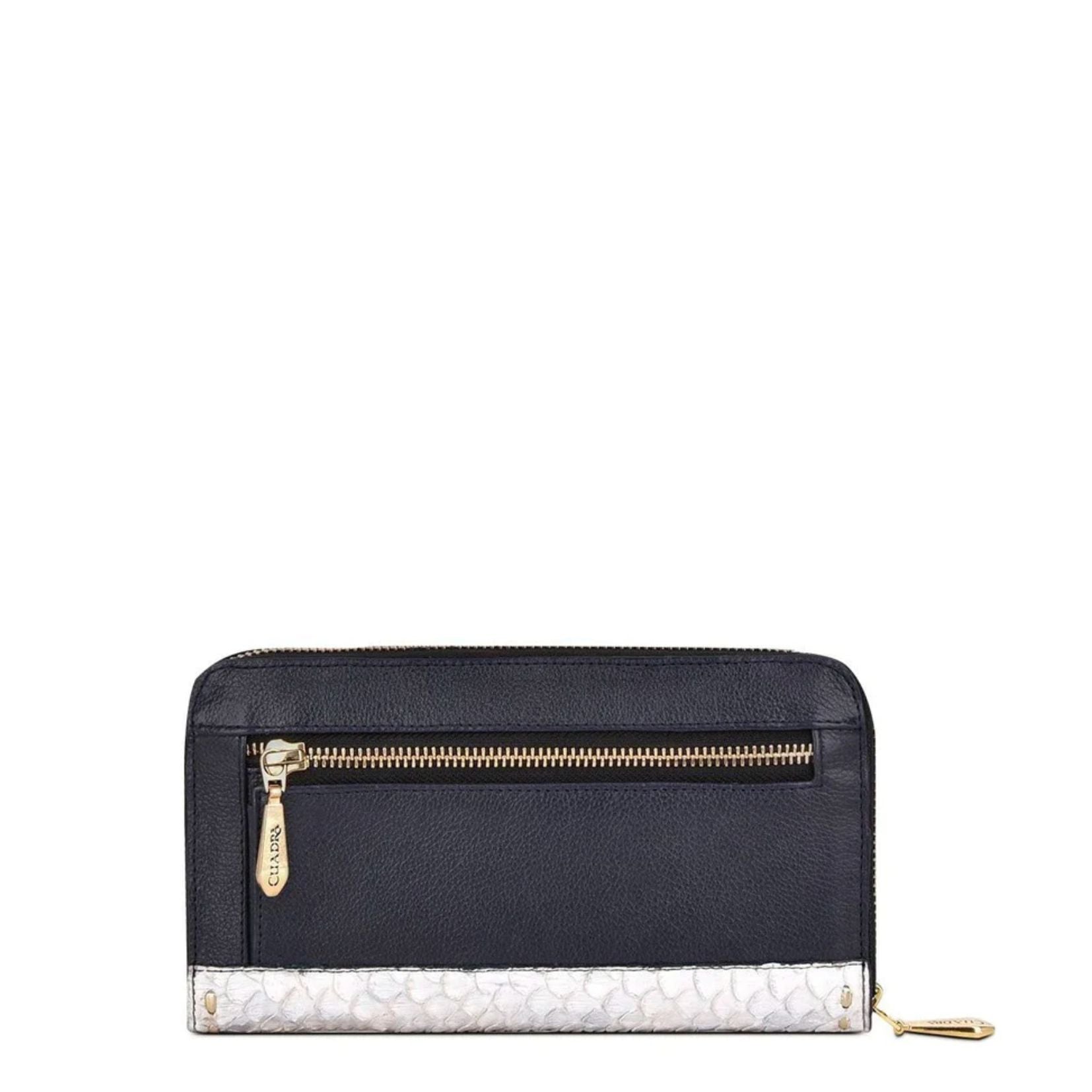 BD211PI Women's Cuadra Blue Fashion Python Leather Wallet Clutch - Elegant Evening Bag for Parties, Weddings & Special Occasions